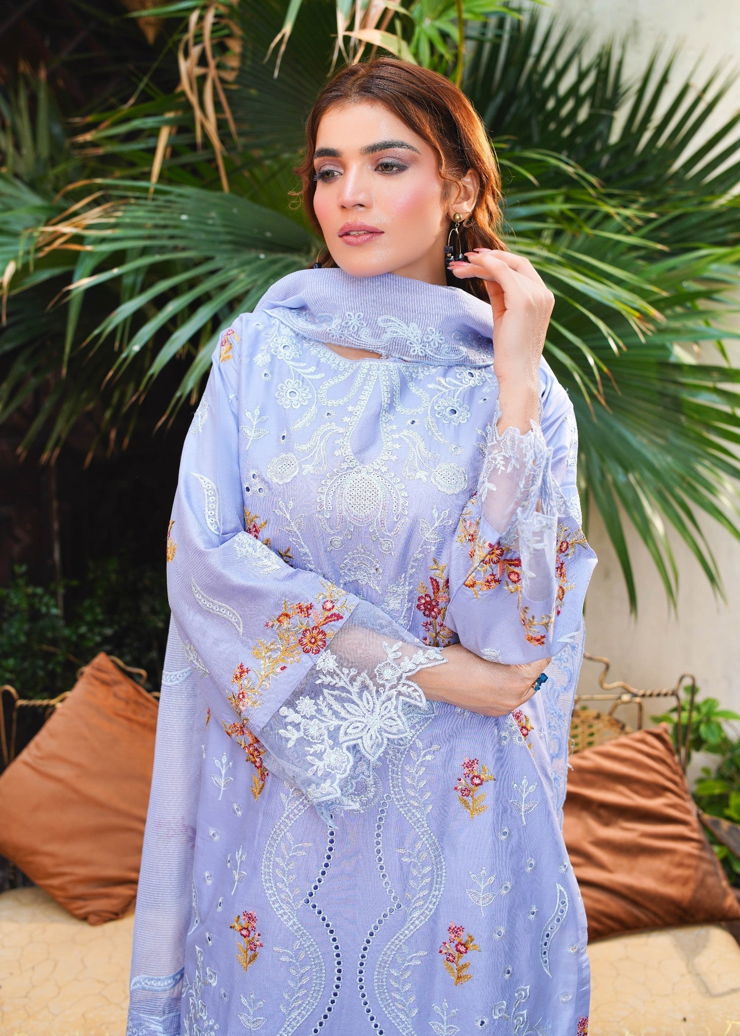 Safdar Embroidery Embroidered Pure Lawn 01 Women 3pcs