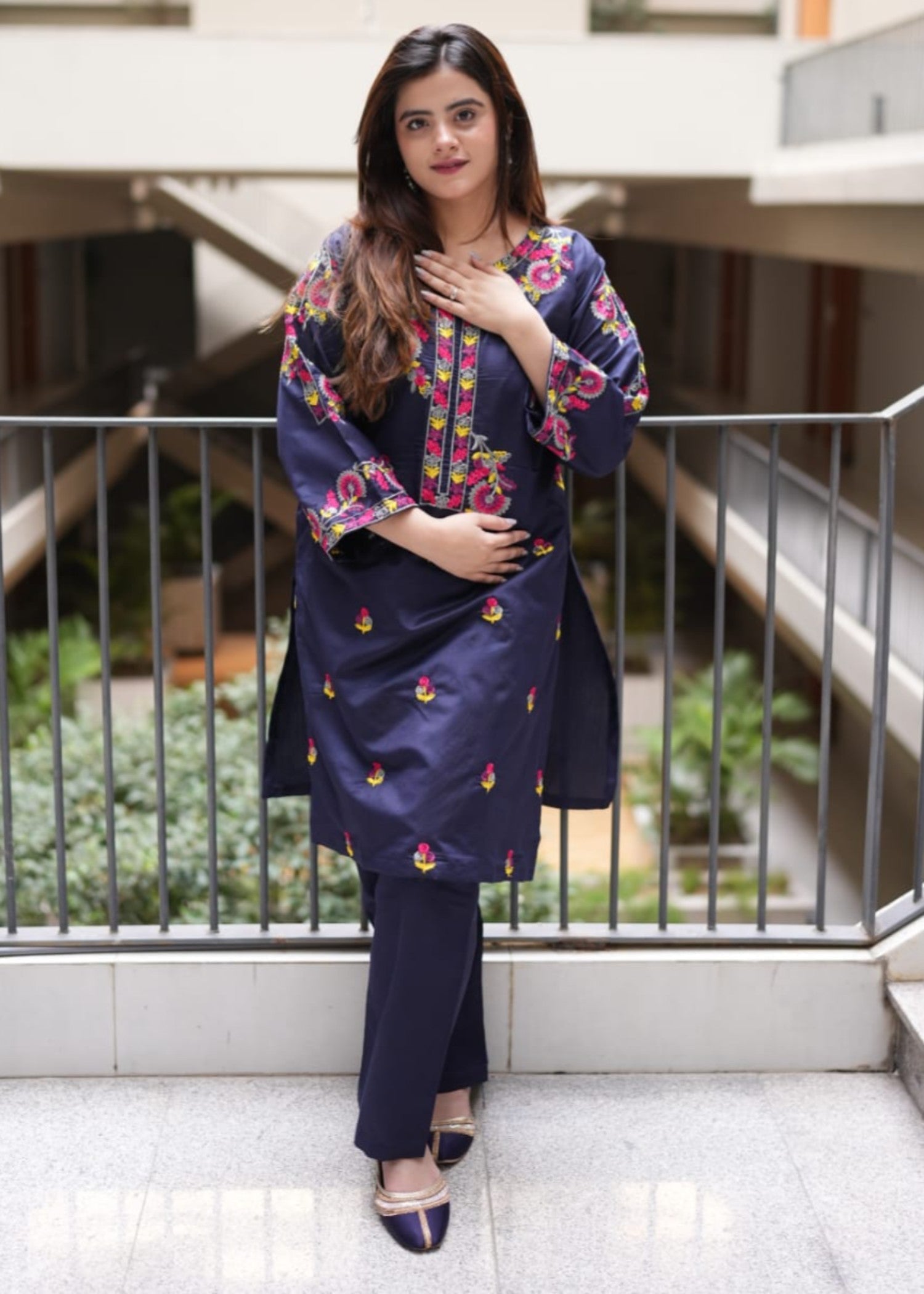 Tehzeeb Libas SOHNI BLUE EMBROIDERED Women 2pcs