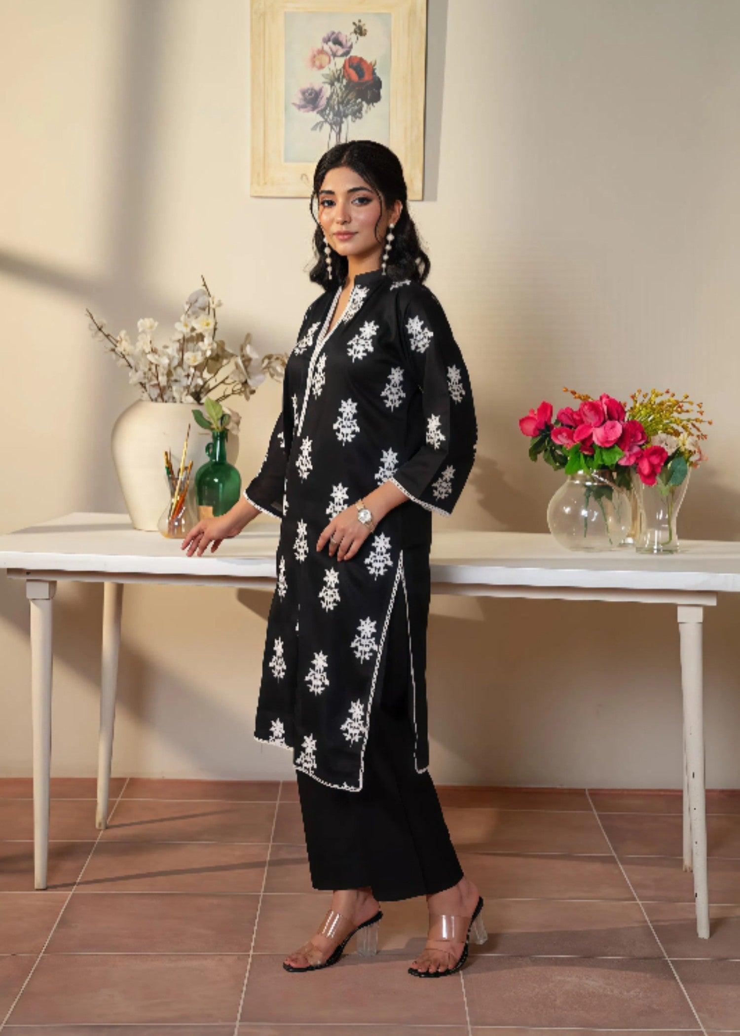 Zeephire BLACK EMB Women 3pcs