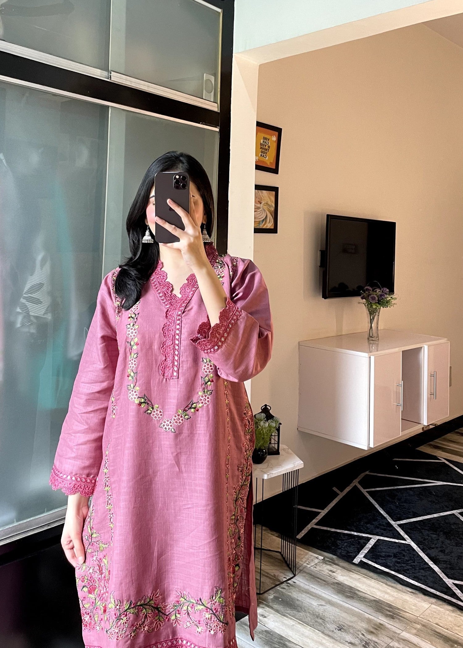 Tehzeeb Libas GULNAZ PINK EMBROIDERED Women 2pcs