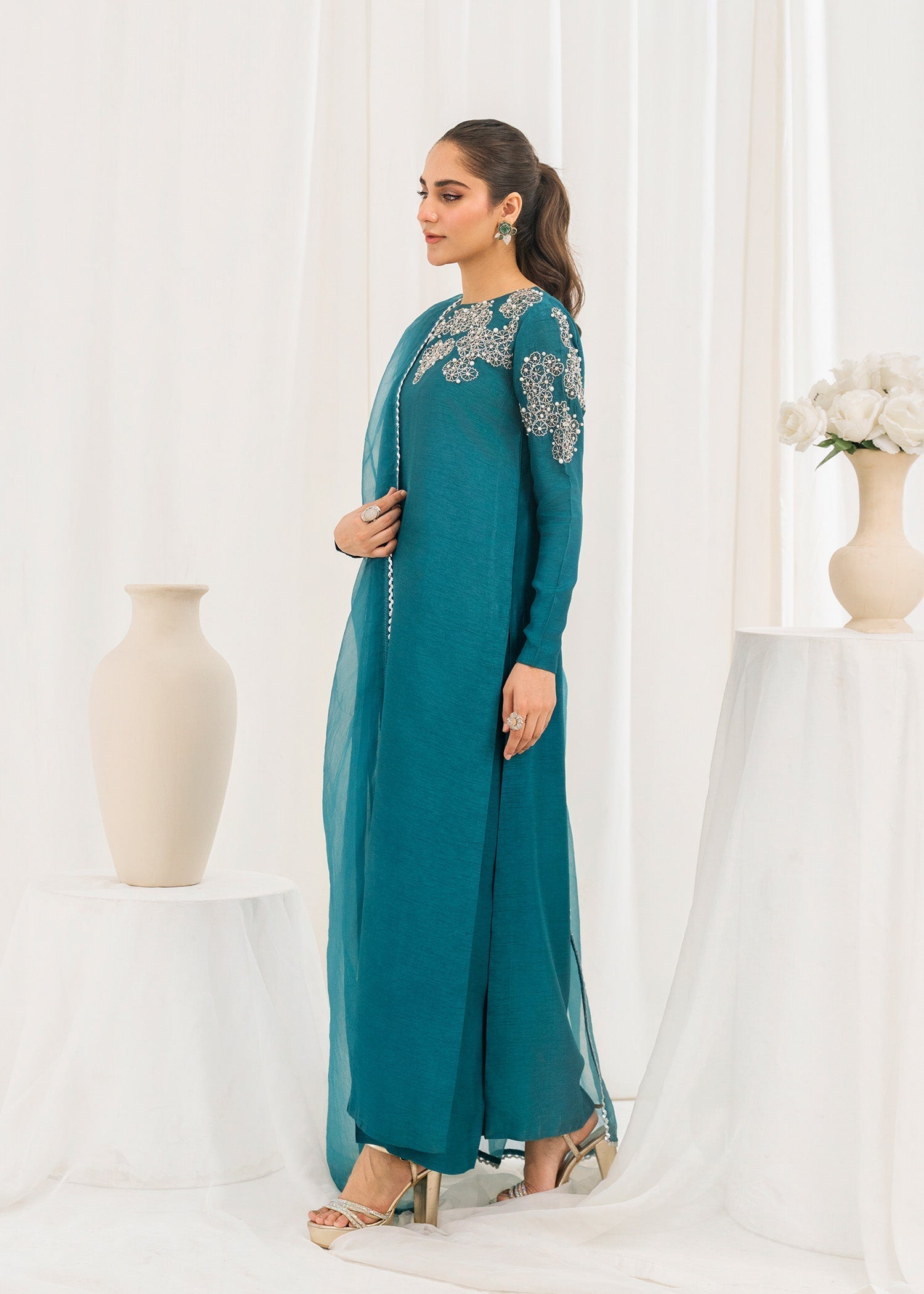 Rang-e-Haya Glimmer Core (Teal) Women 3pcs