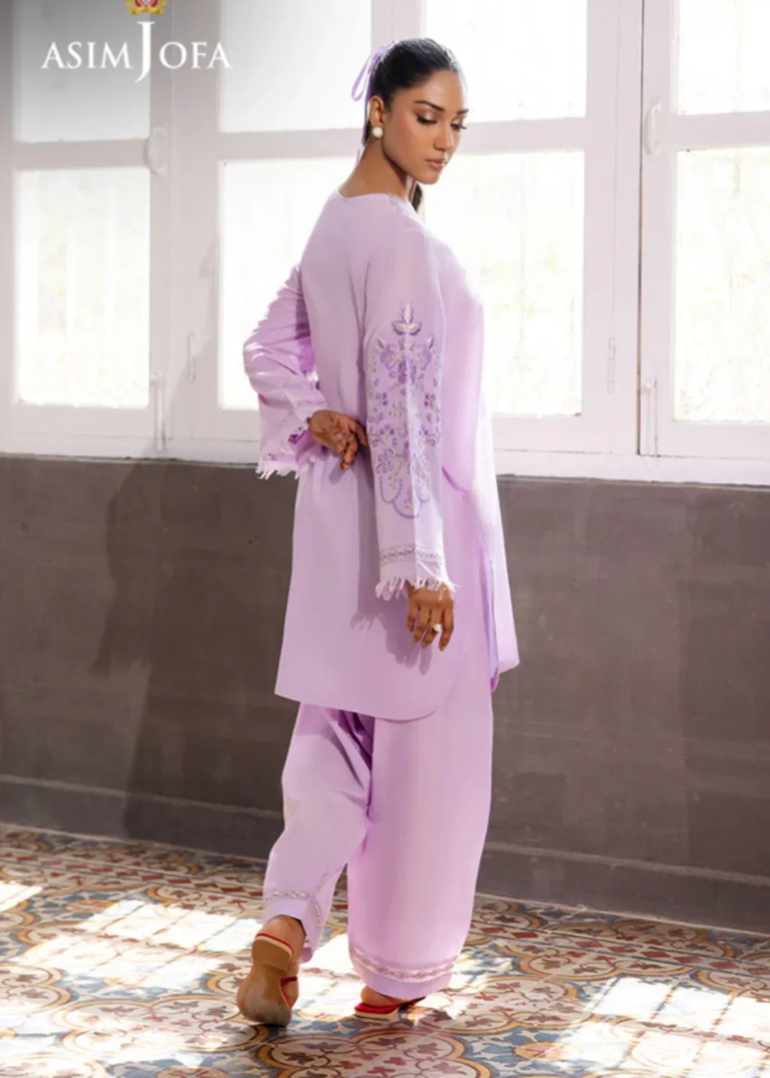 Asim Jofa AJPB 187 EMBROIDERED CAMBRIC STITCHED Women 2pcs