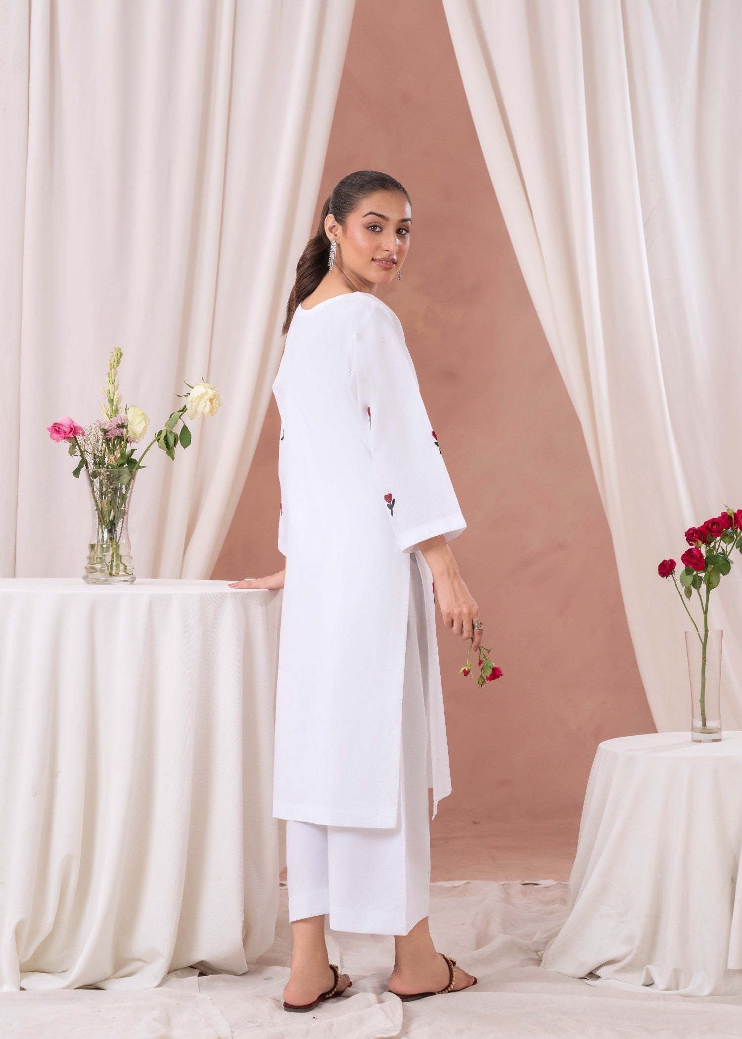 Tonics Clothing White Orchid Women 2pcs