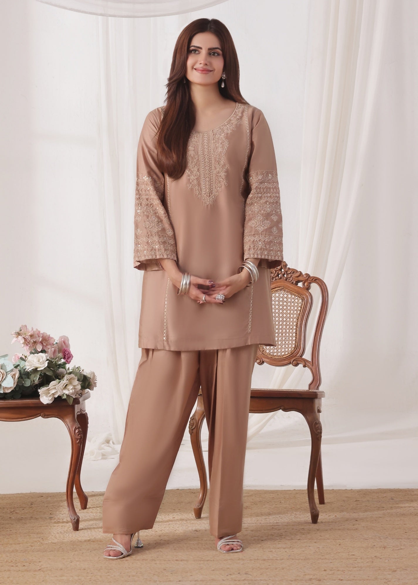 Ayra Pret Zauq Melon Pink Women 2pcs