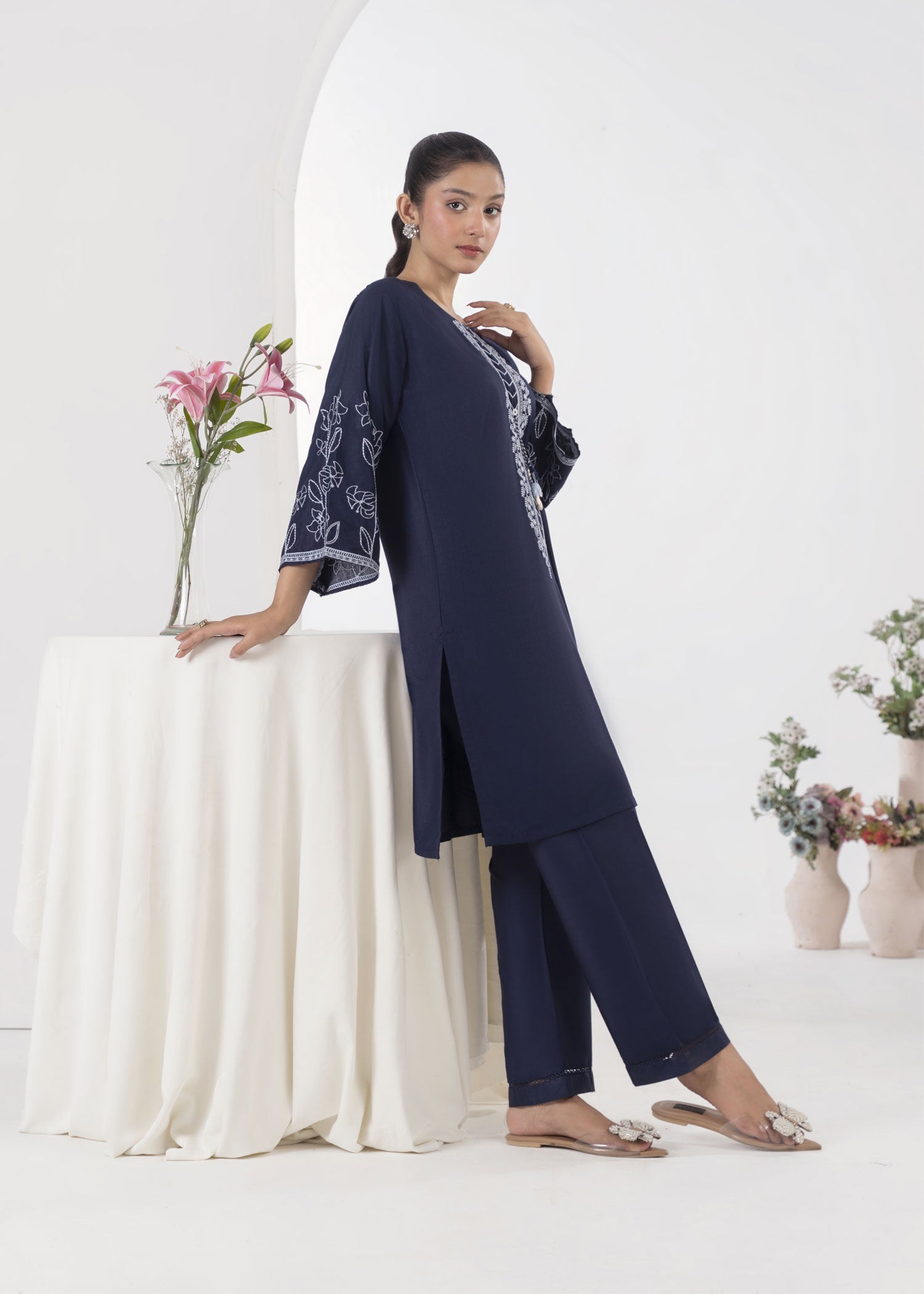 Stylish Collection EMBELLISH BLUE Women 2pcs