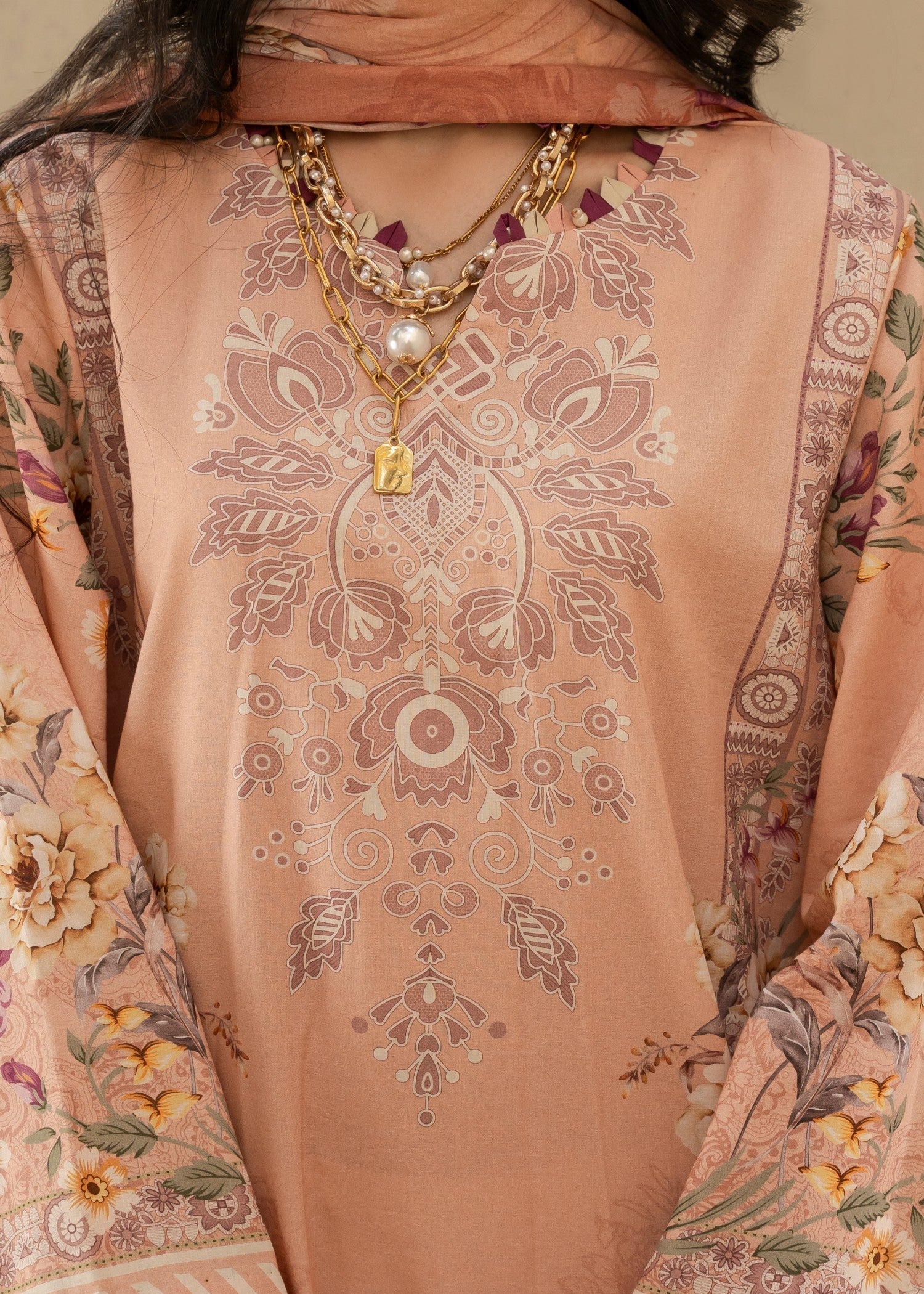 FIRDOUS Stitched Printed Lawn D141 Roselle Women 3pcs