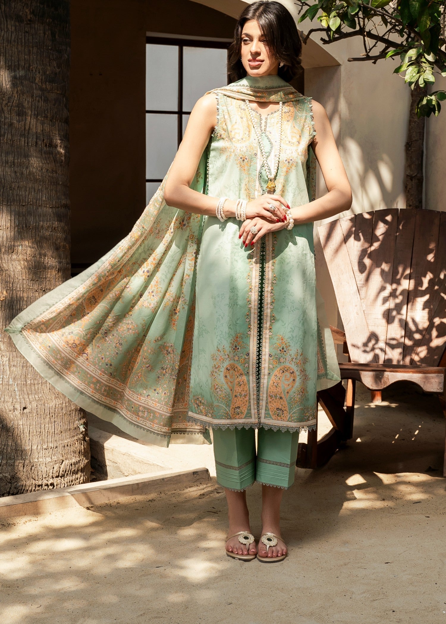 FIRDOUS Stitched Printed Lawn D146 Mintaya Women 3pcs