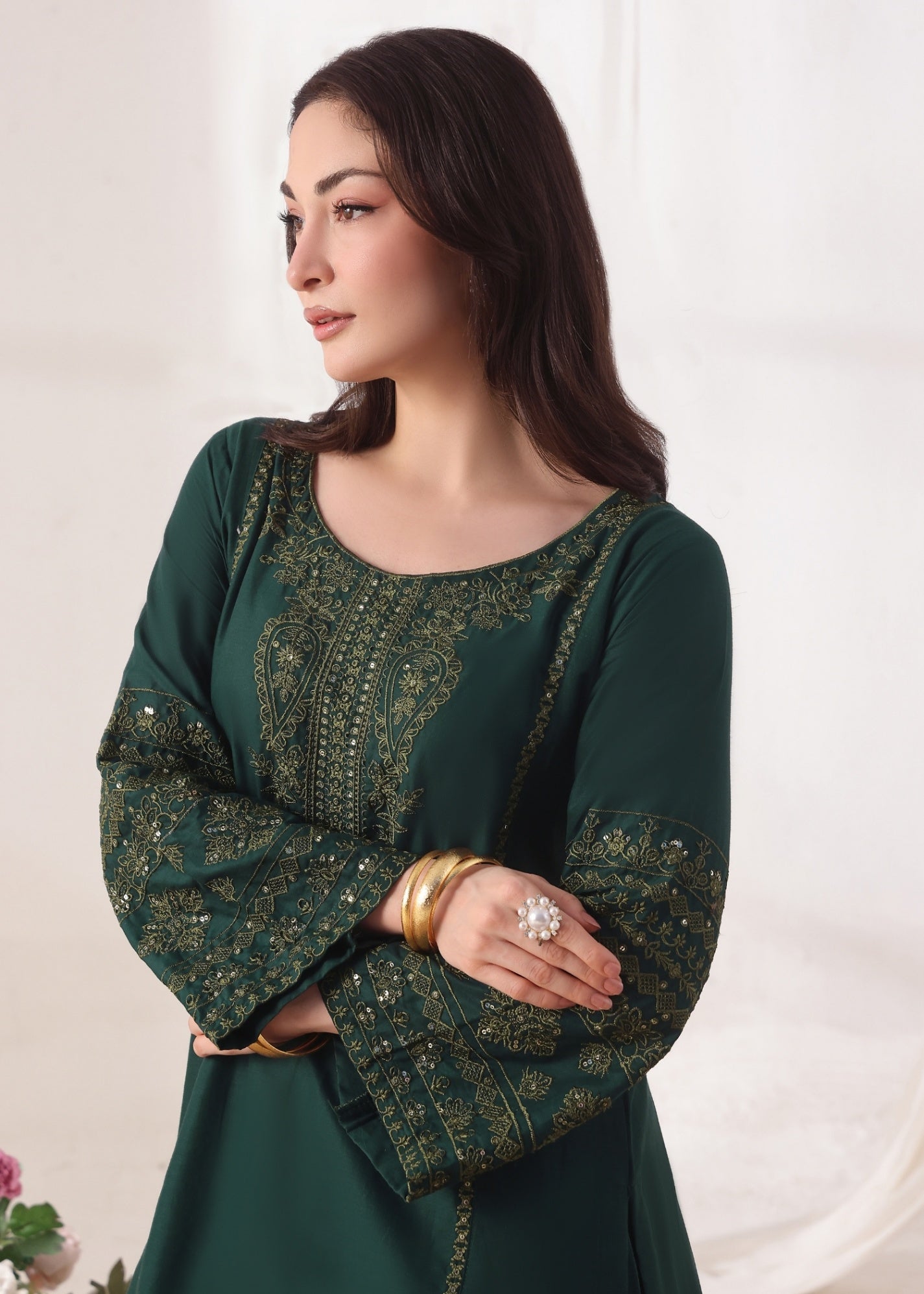Ayra Pret Zauq Green Women 2pcs
