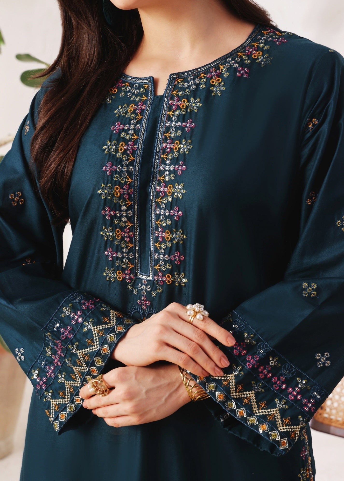 Ayra Pret Mehar Dark Forest Green Women 2pcs