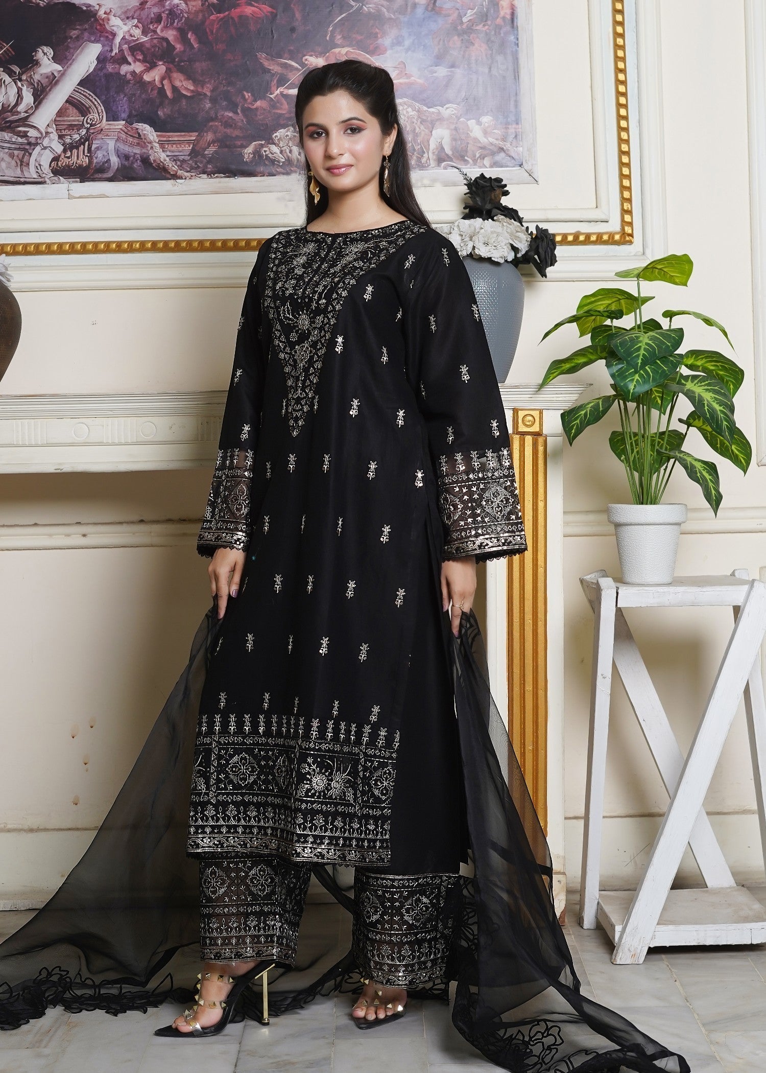 Waniya Awais WAL 63 (B) Lawn Stitched Women 3pcs