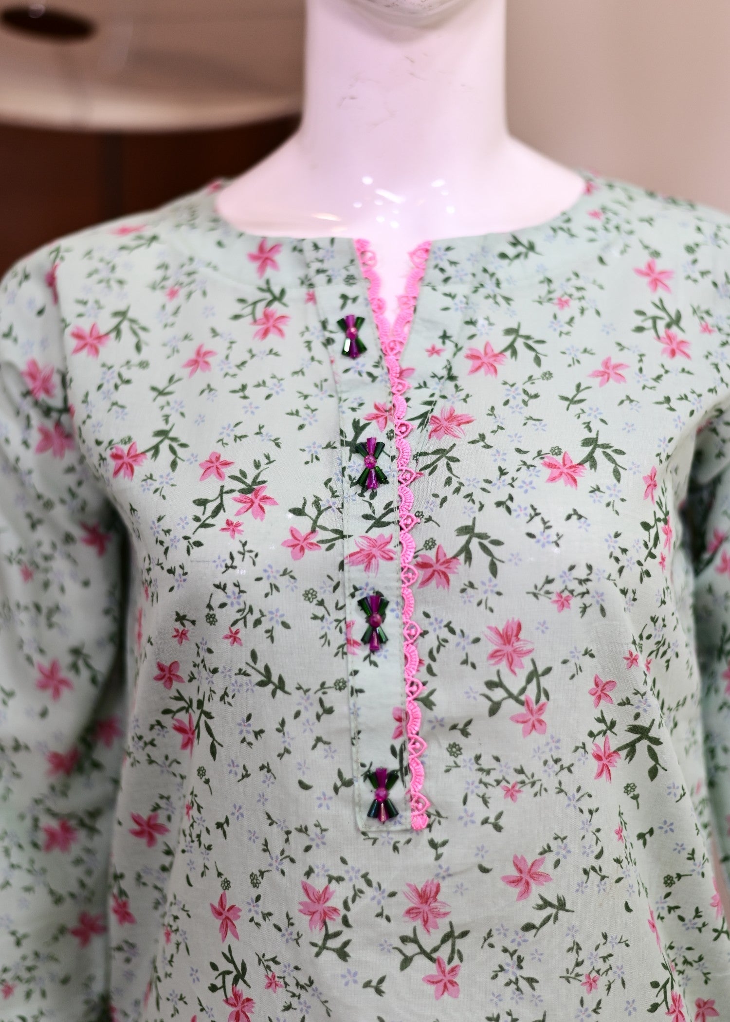 The Erra Grey Flowers Women 2pcs