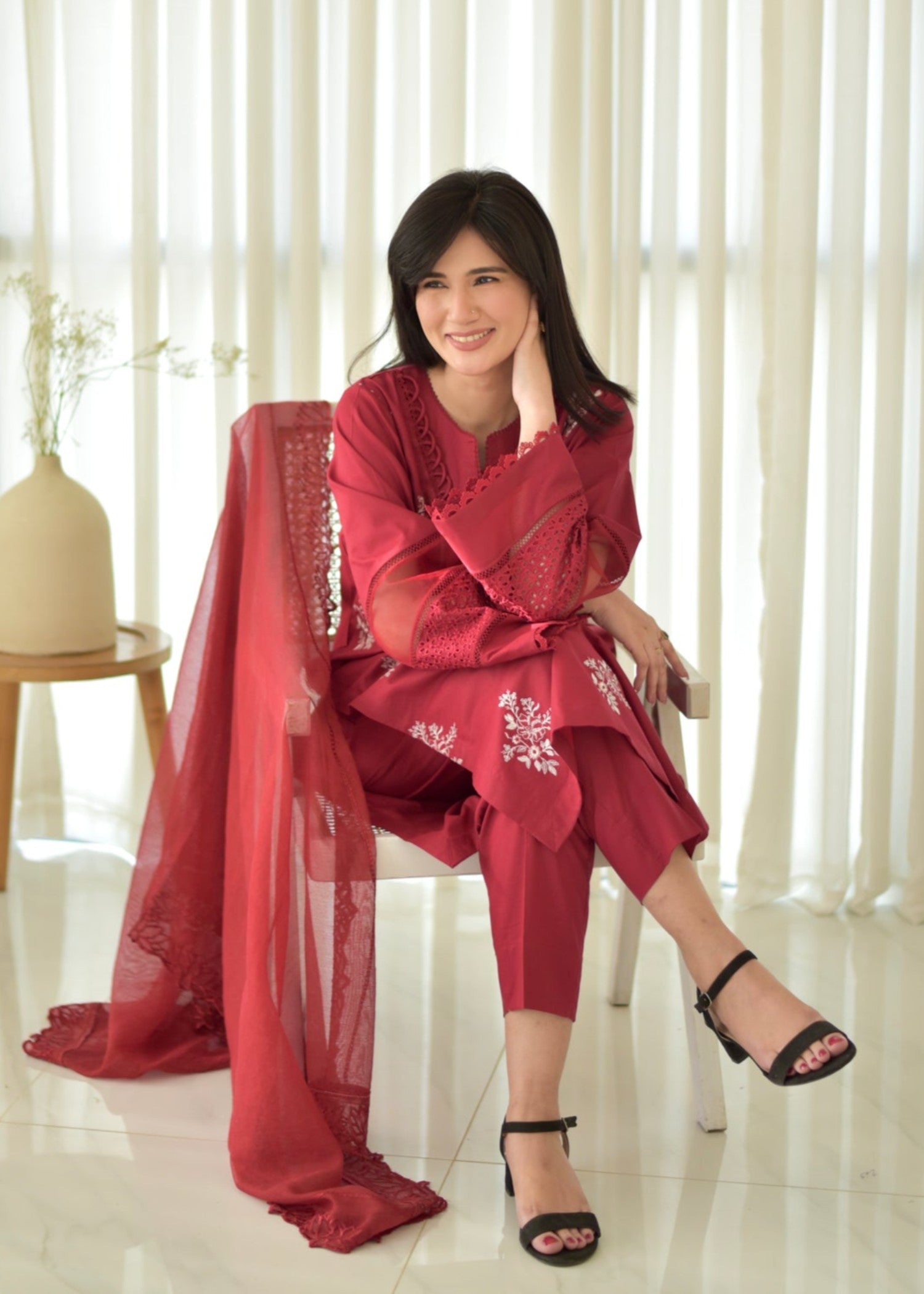 Glamour Stylo Maroon Women 2pcs