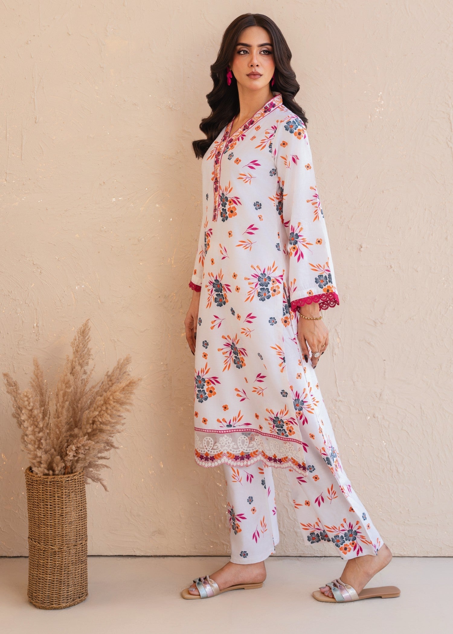 Tehzeeb Libas WHITE ELEGANCE EMBROIDERED Women 2pcs