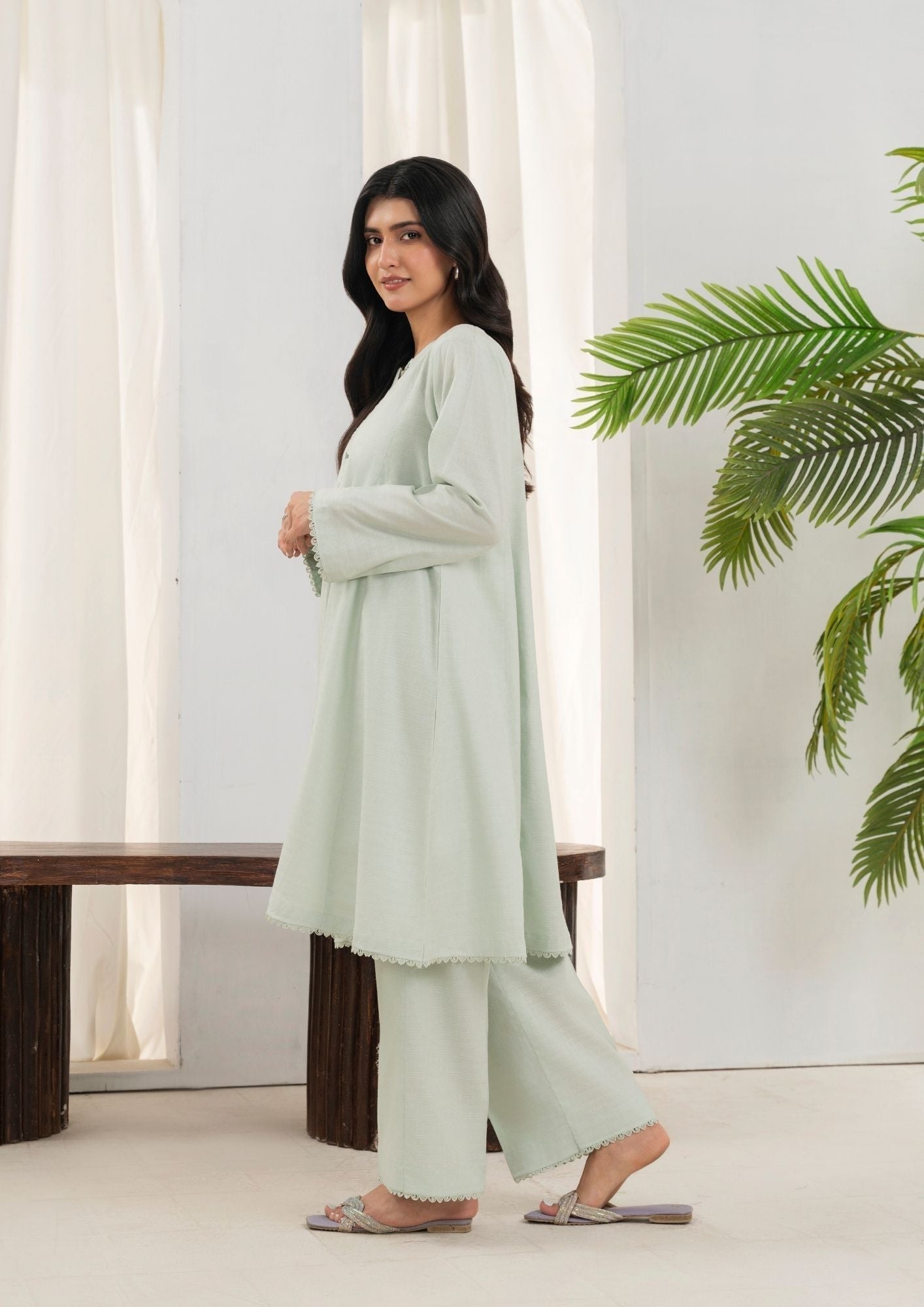 Yolo Pret Cotton Cord Set Rozana S25 0011 Women 2pcs