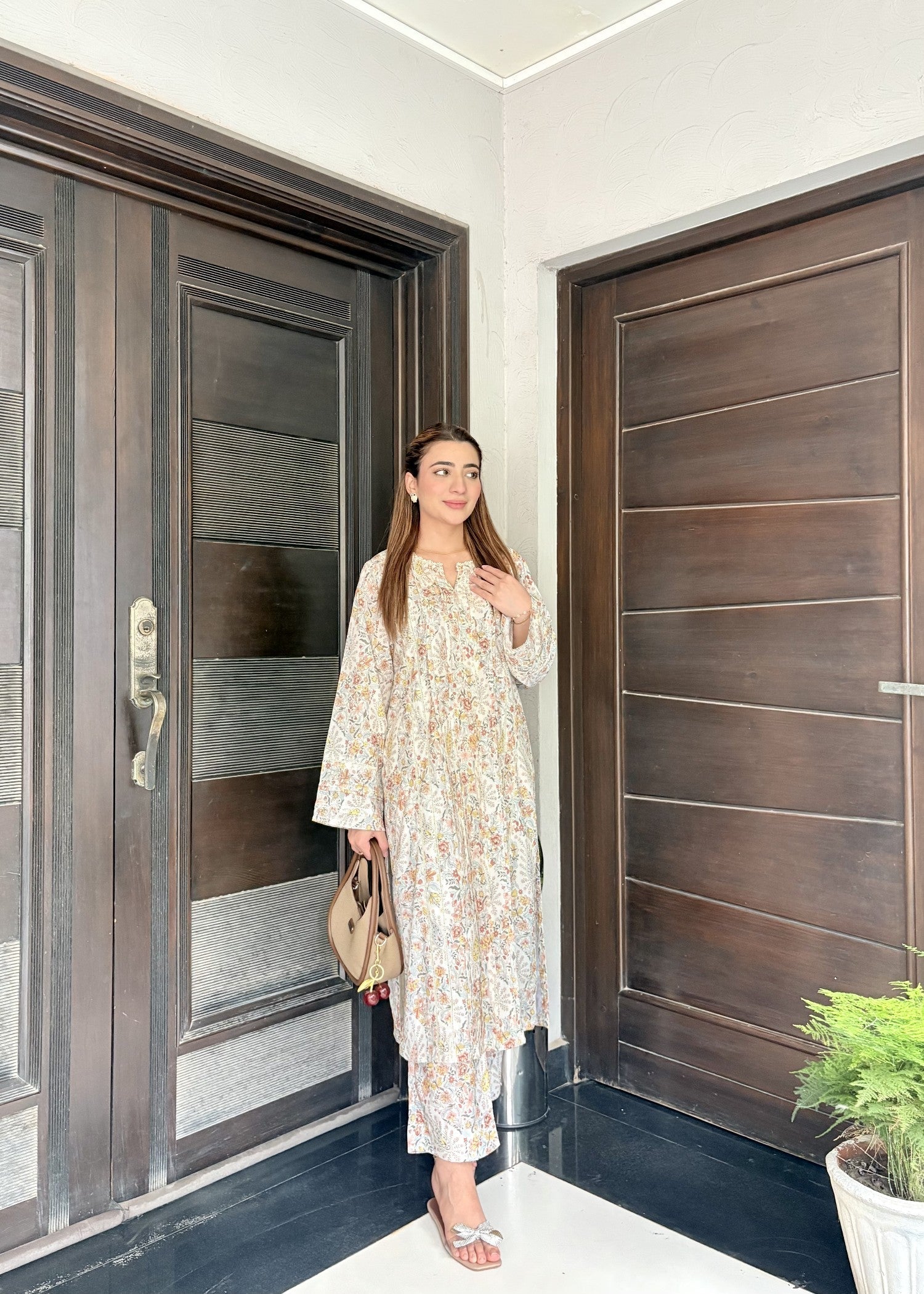 Zenyre Floral Mosaic Printed Set Women 2pcs