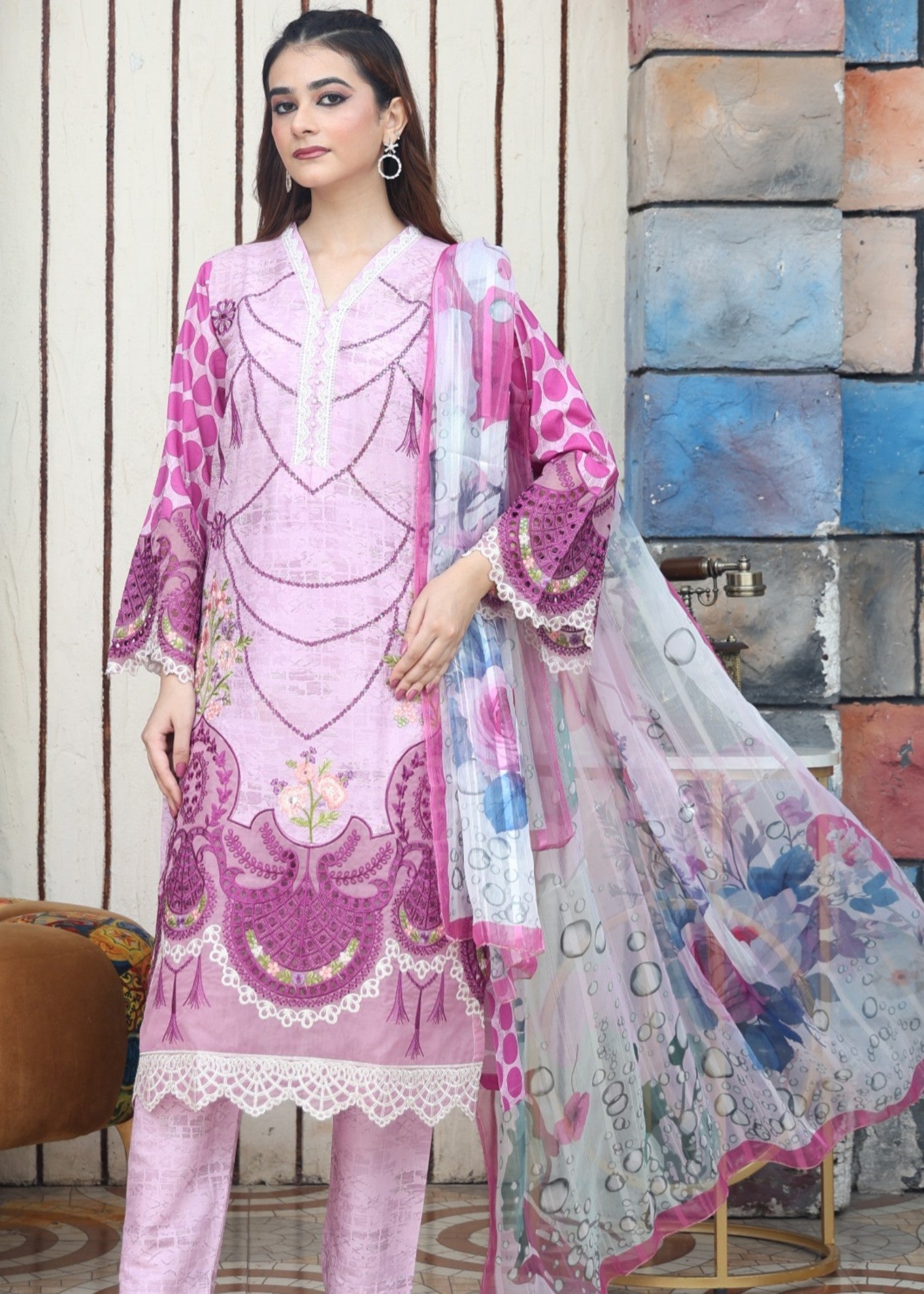 Mr Rai Attires Amber Embroidered Women 3pcs