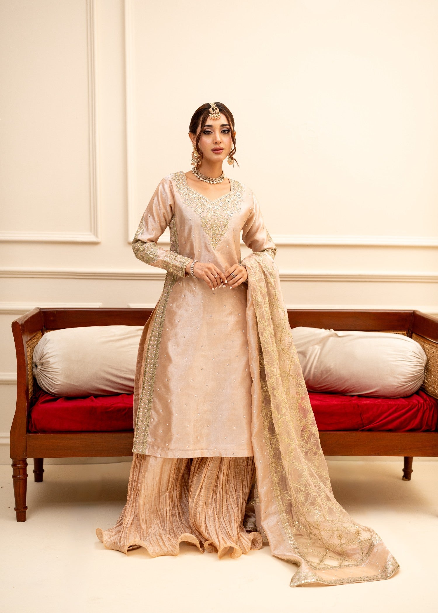 Alyssa Tea Pink suit ALL407 Women 3pcs