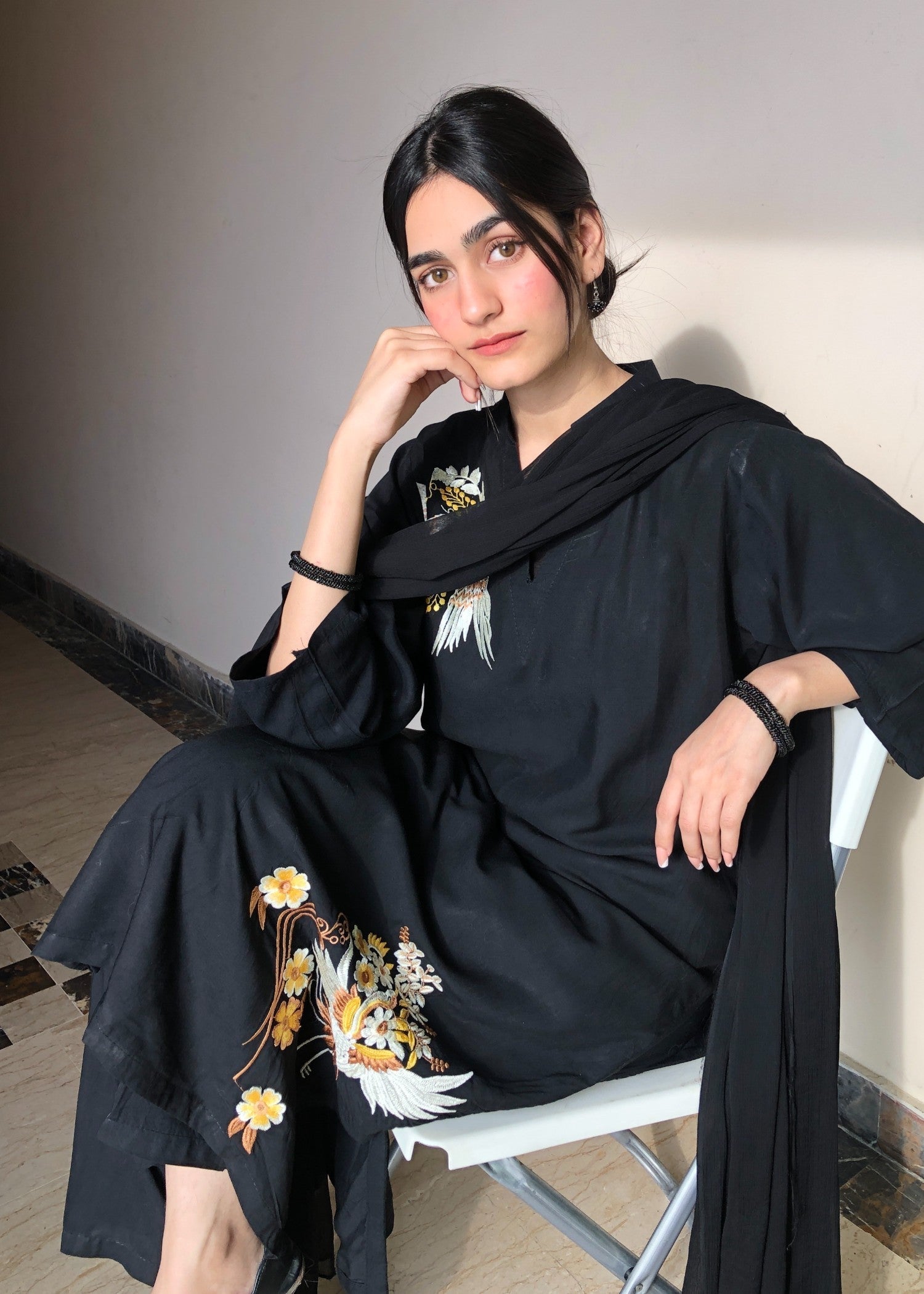 Chaudhary Arts Zoe Black Embroidered Women 2pcs