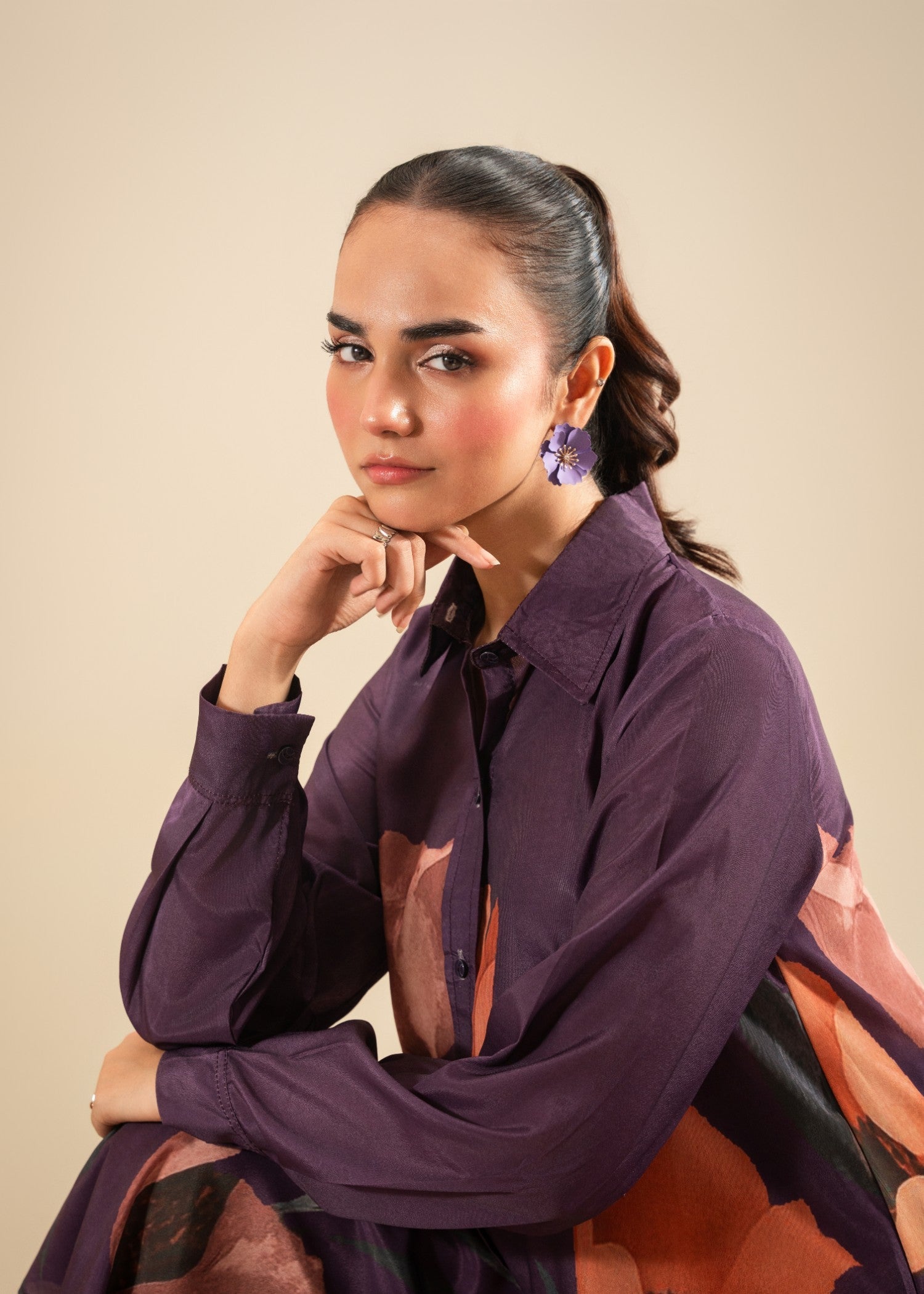 Akhrot Clothing Mulberry Flora Women 2pcs