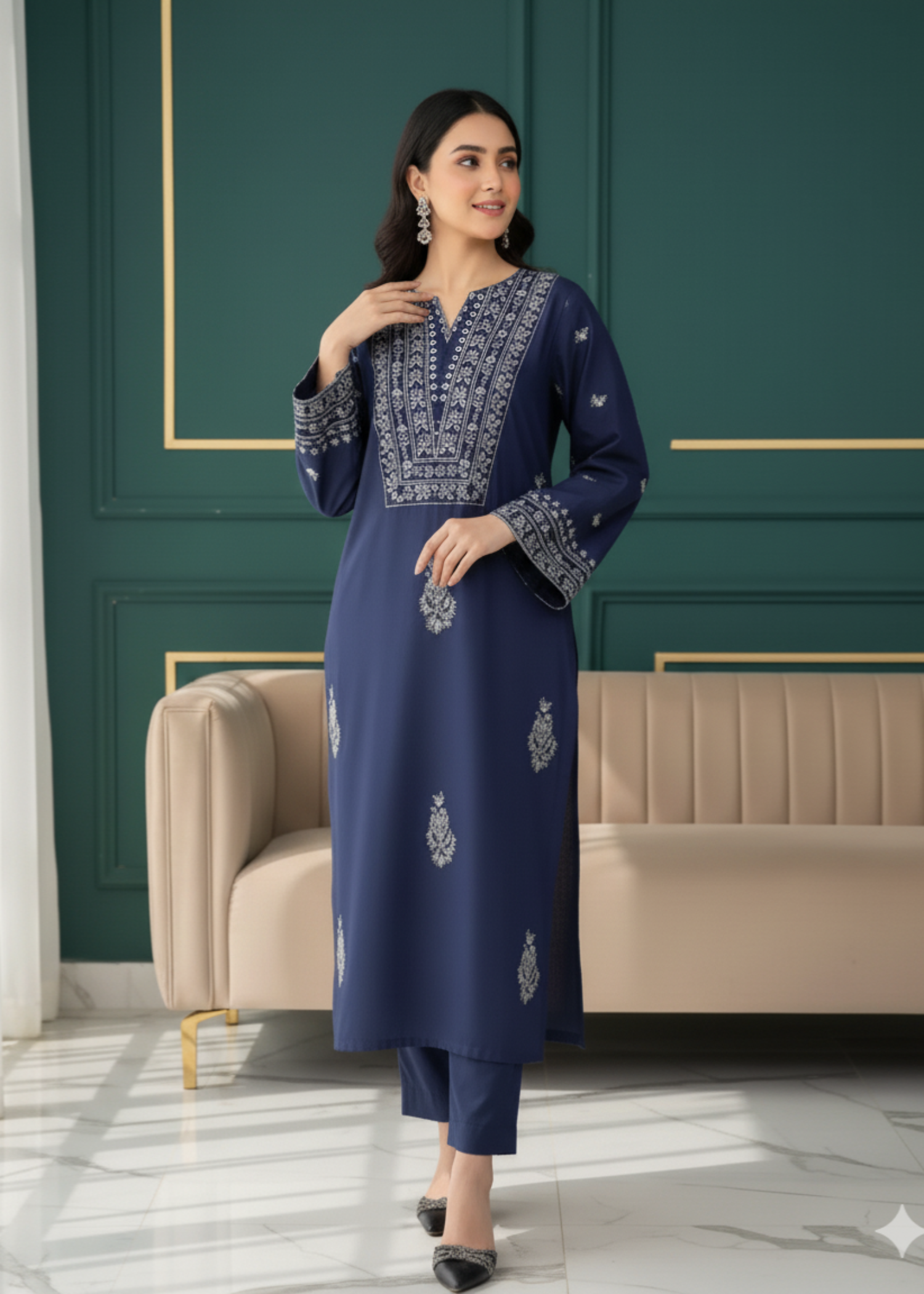 Shehroz Fashion Dazzal Embroidery Women 2pcs