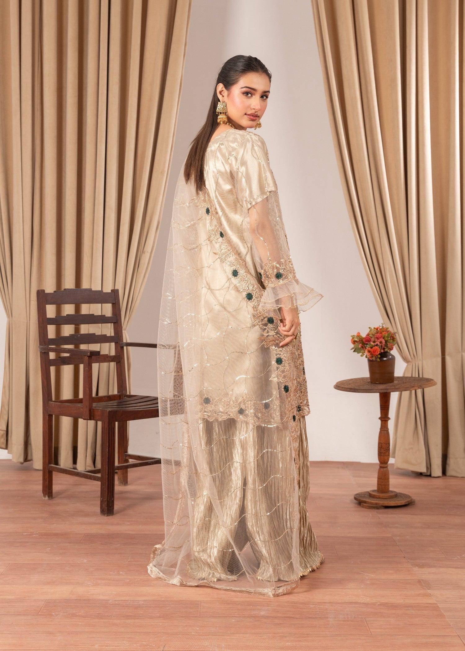 Four Season Boutique MALHAAR CRUSH GOLD Women 3pcs