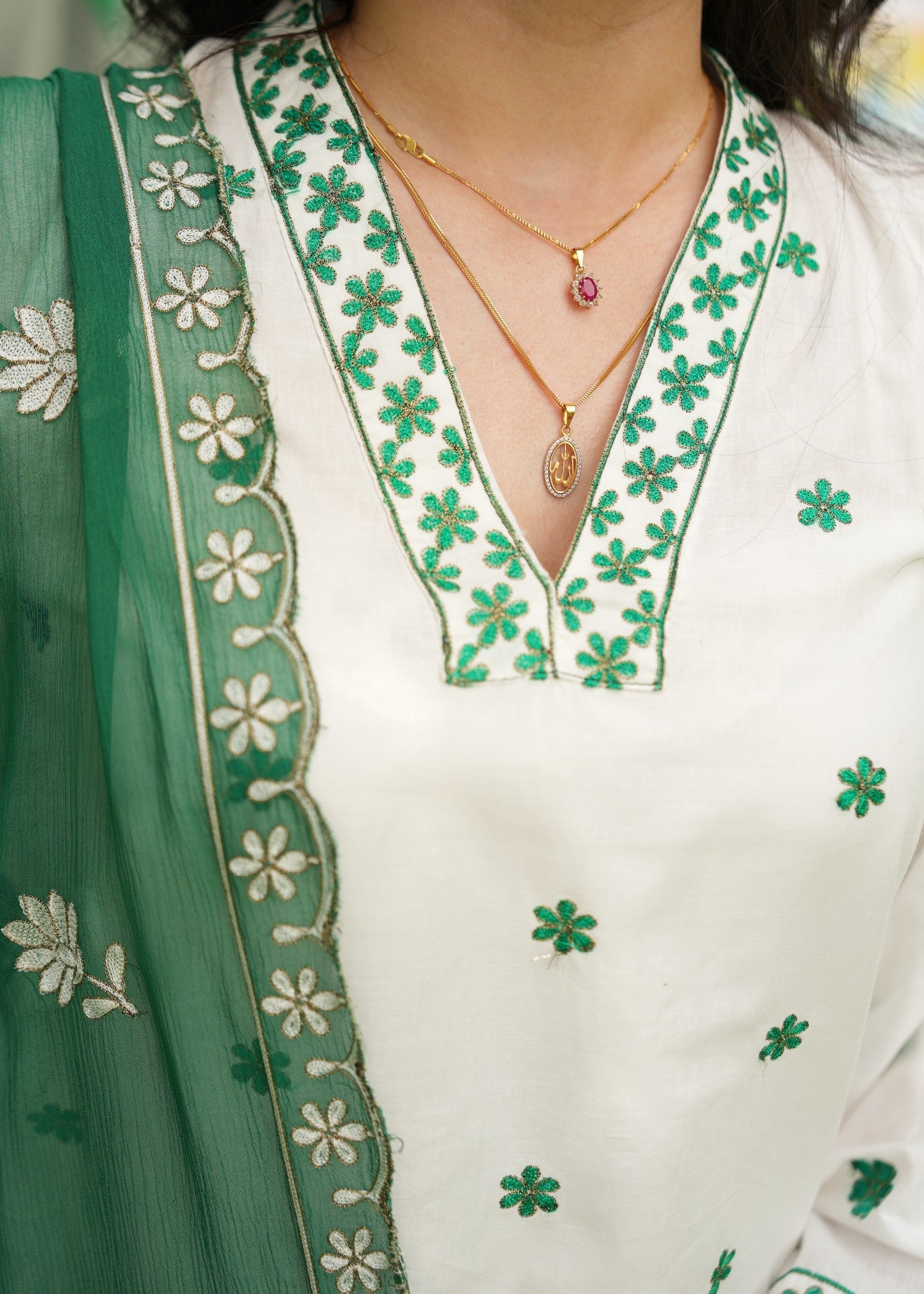 Rungrez Farshi Shalwar Pakistani Ethnic Lawn outfit Women 3pcs