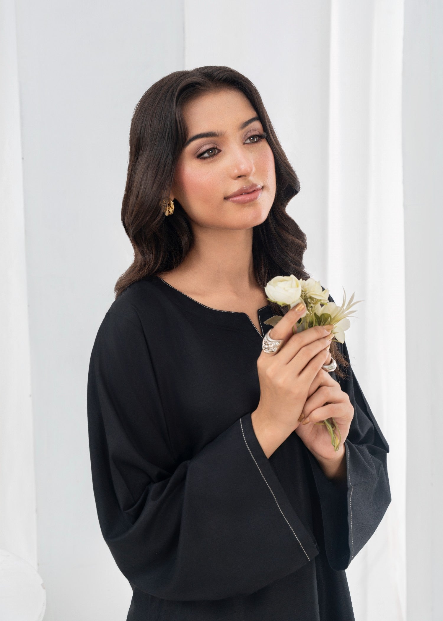 Stylish Collection PLAIN BLACK FARSHI SHALWAR Women 2pcs