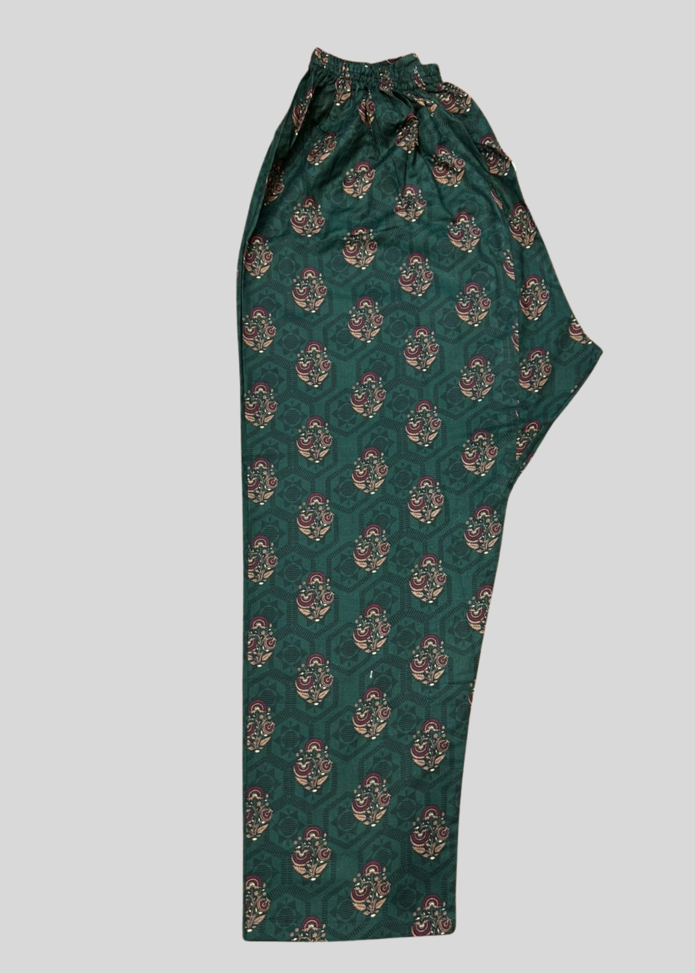 Salimas Stitched Lawn Suit – Dark Green with Ethnic Motifs Women 2pcs