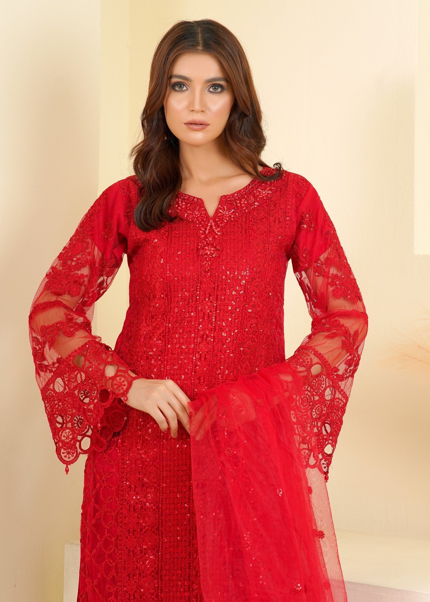 Rangoon Clothing Guluna Red Women 3pcs