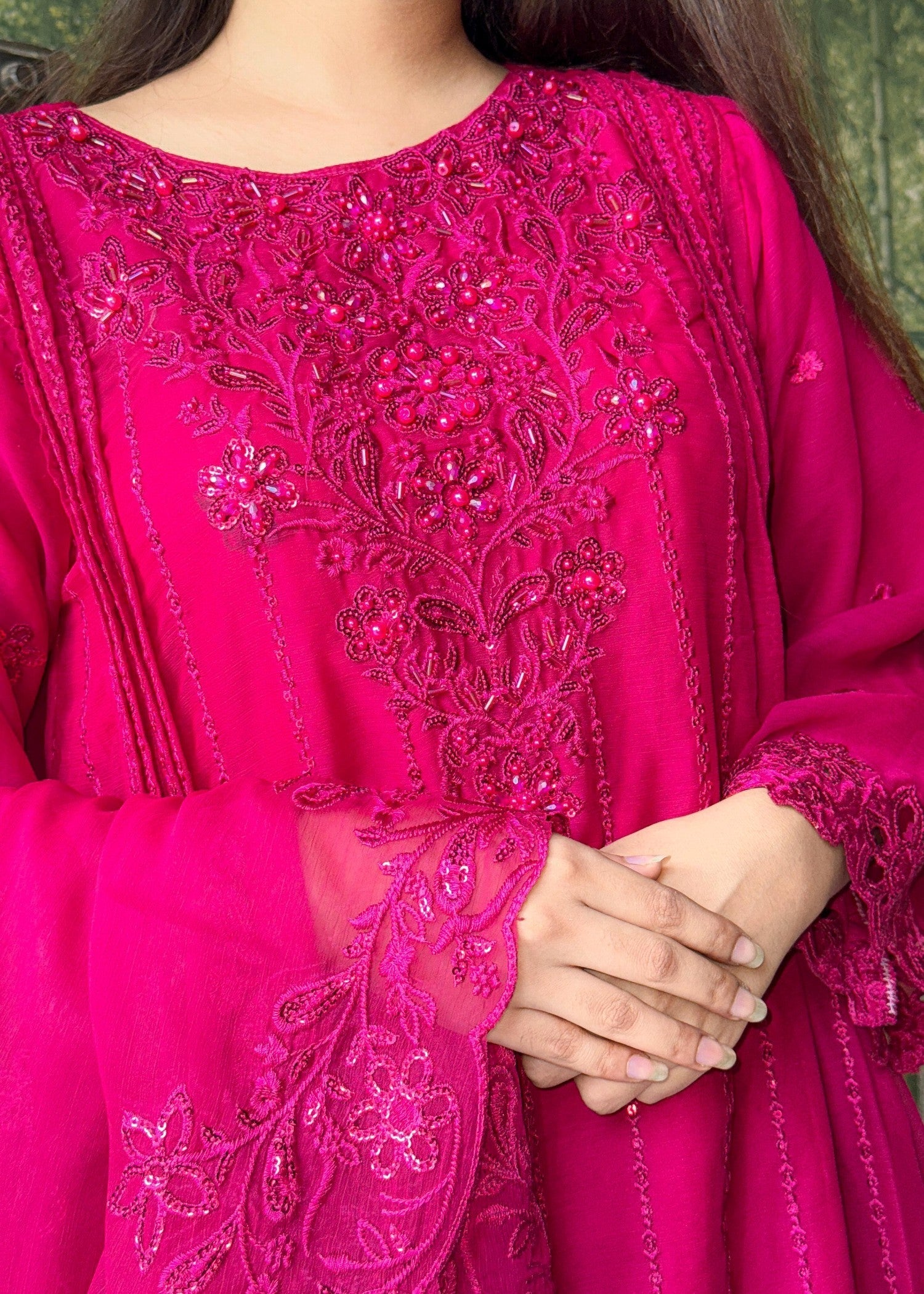 Inaaya Fashion Anoushah Shockin Pink Women 3pcs