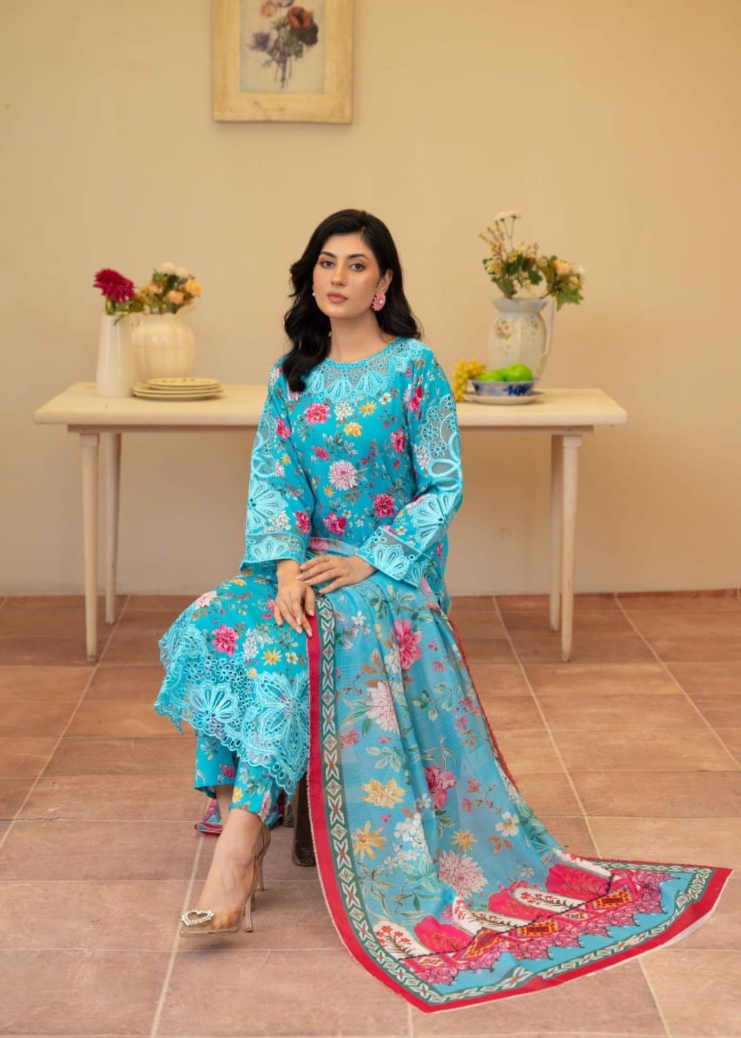 Gul Fashion Embroidered Lawn Kurta Set 12 Women 3pcs