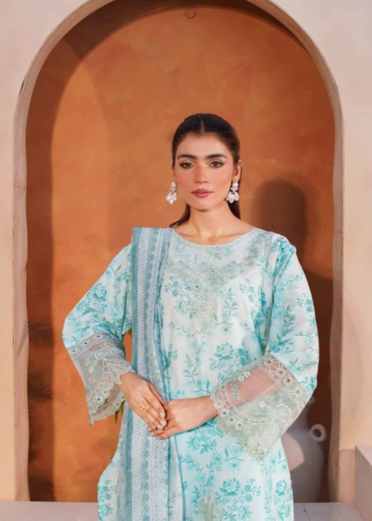 Shehroz Fashion PHOOLON KI ROSHNI LAWN EMBROIDERY SUIT Women 3pcs