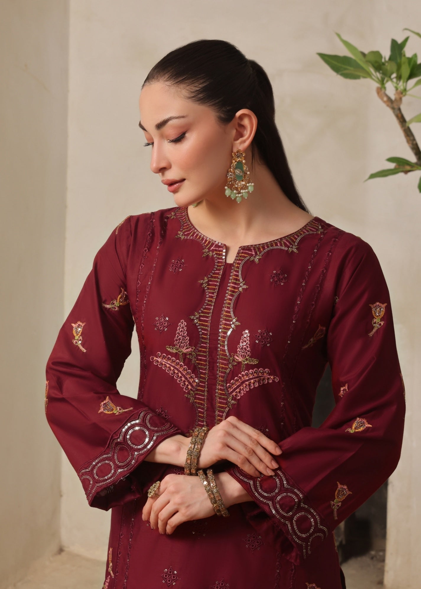 Ayra Pret Sumbul Maroon Women 2pcs
