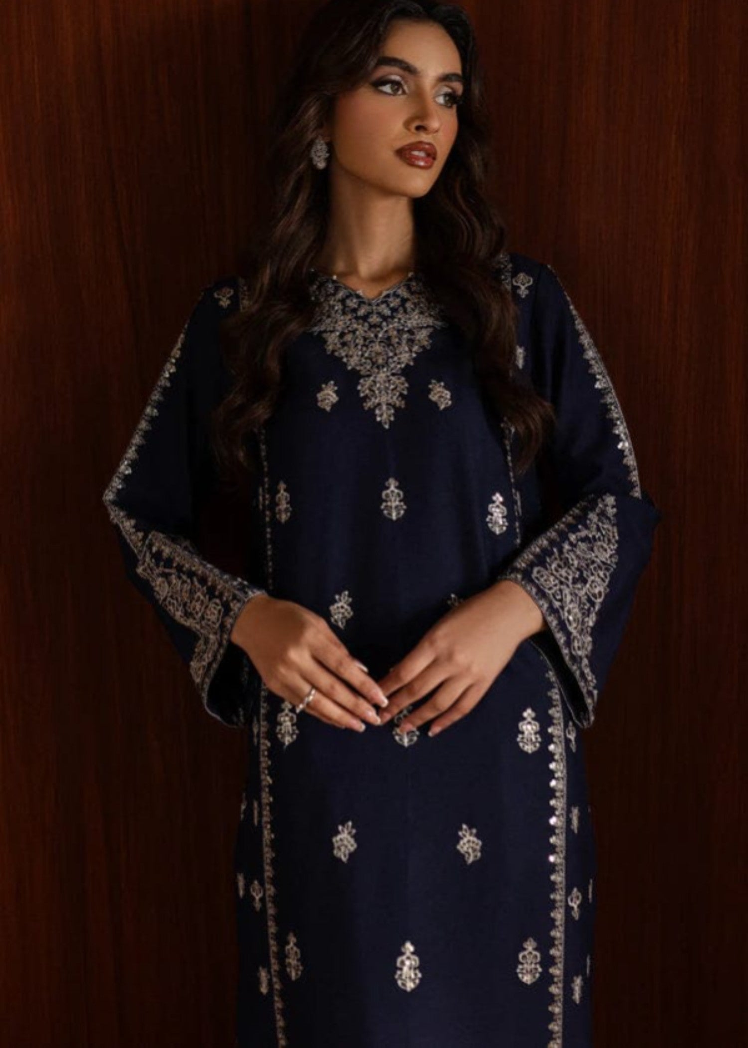 Shehroz Fashion DEEP SAPPHIRE LAWN EMBROIDERY SUIT Women 2pcs