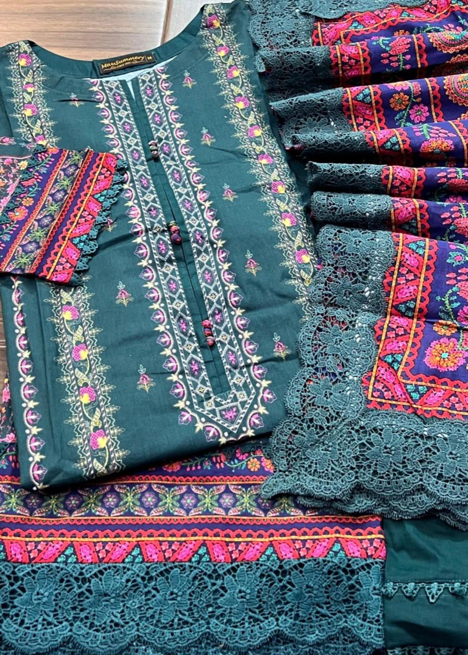 Mausammary Prints Pret Emerald Women 3pcs