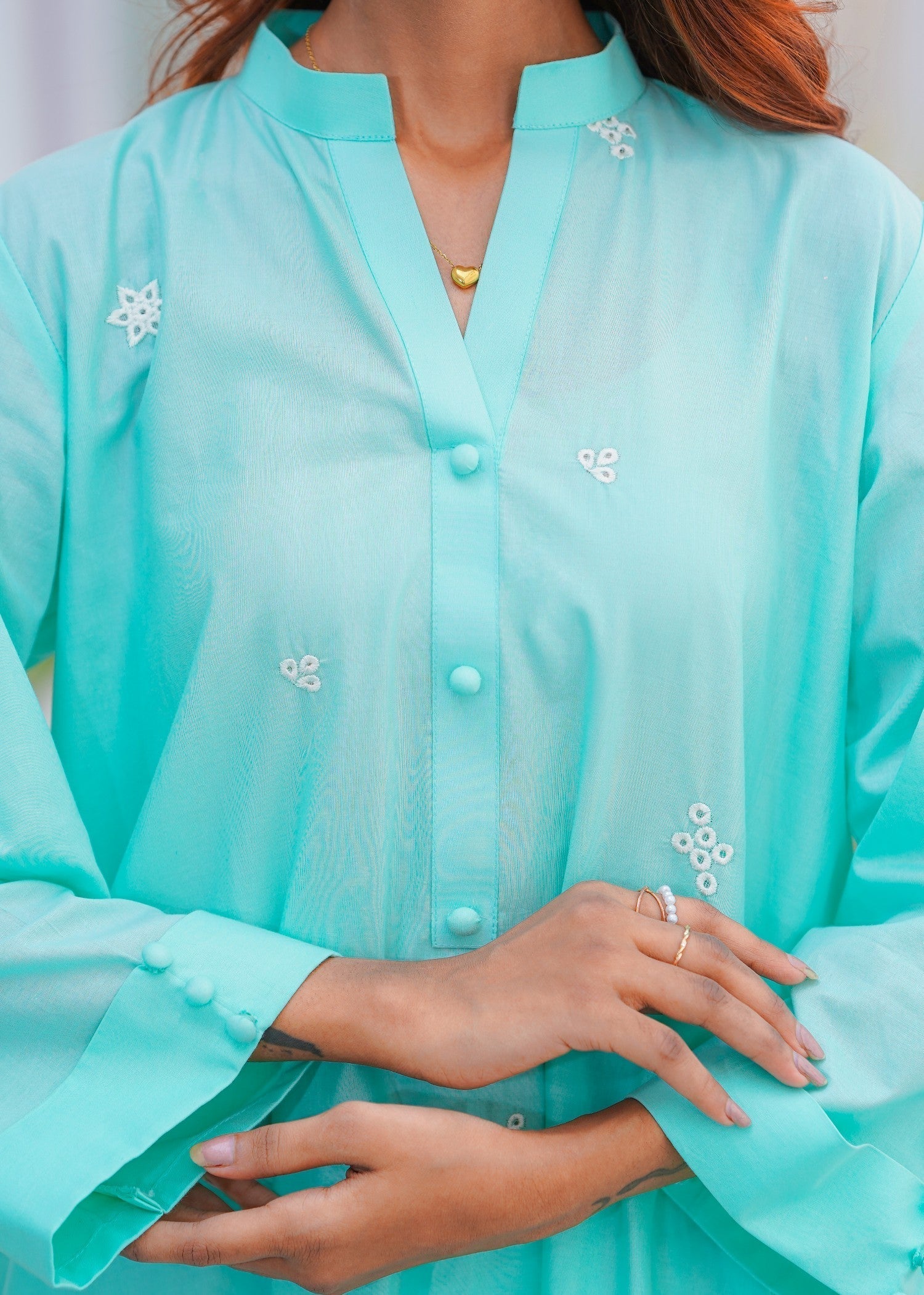 Abeera Breeze in Style – Embroidered Cotton Plazo Set (Art No. DD 005) Women 2pcs