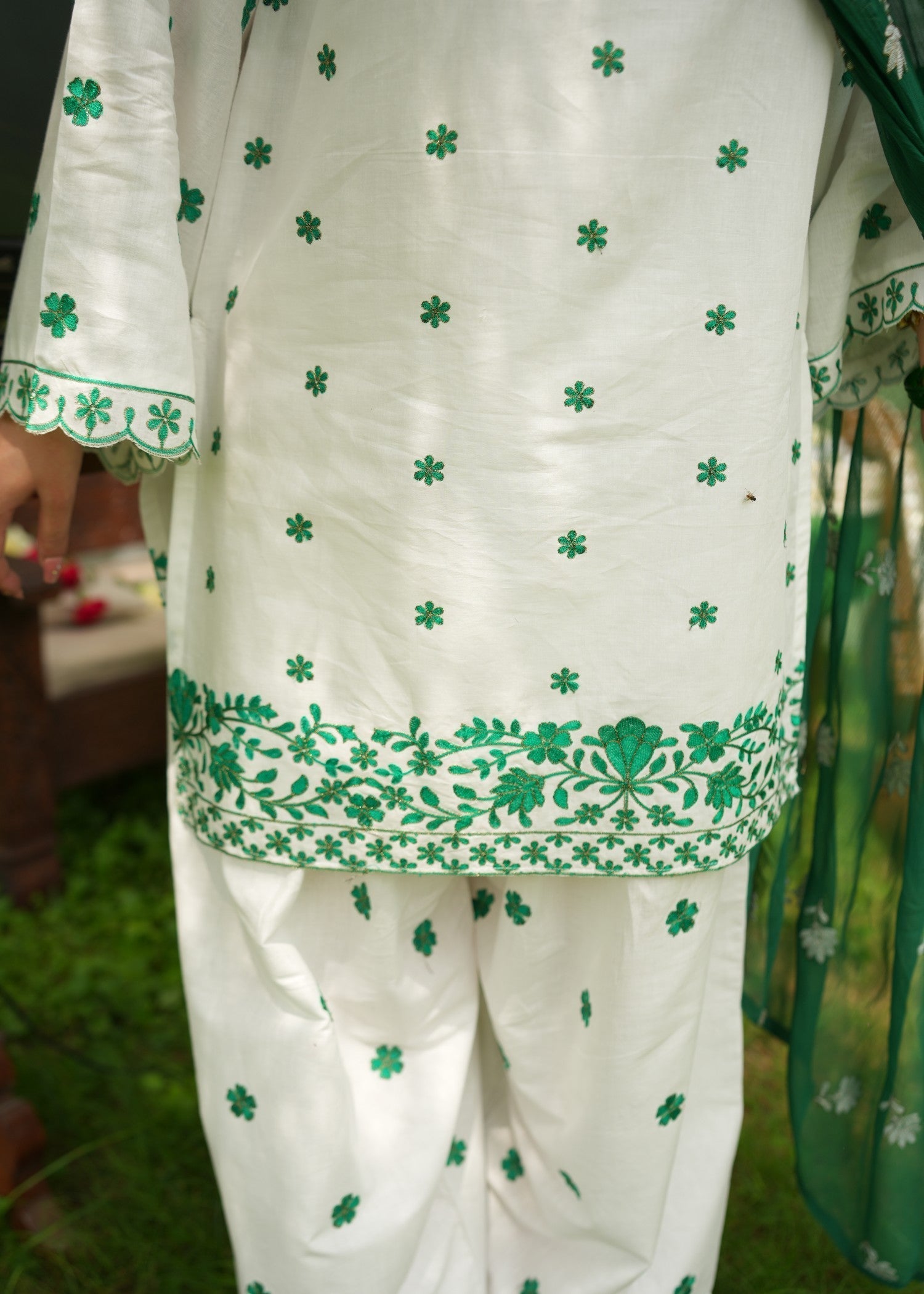 Noor Asiya Farshi Shalwar Pakistani Ethnic Lawn Dress Women 3pcs