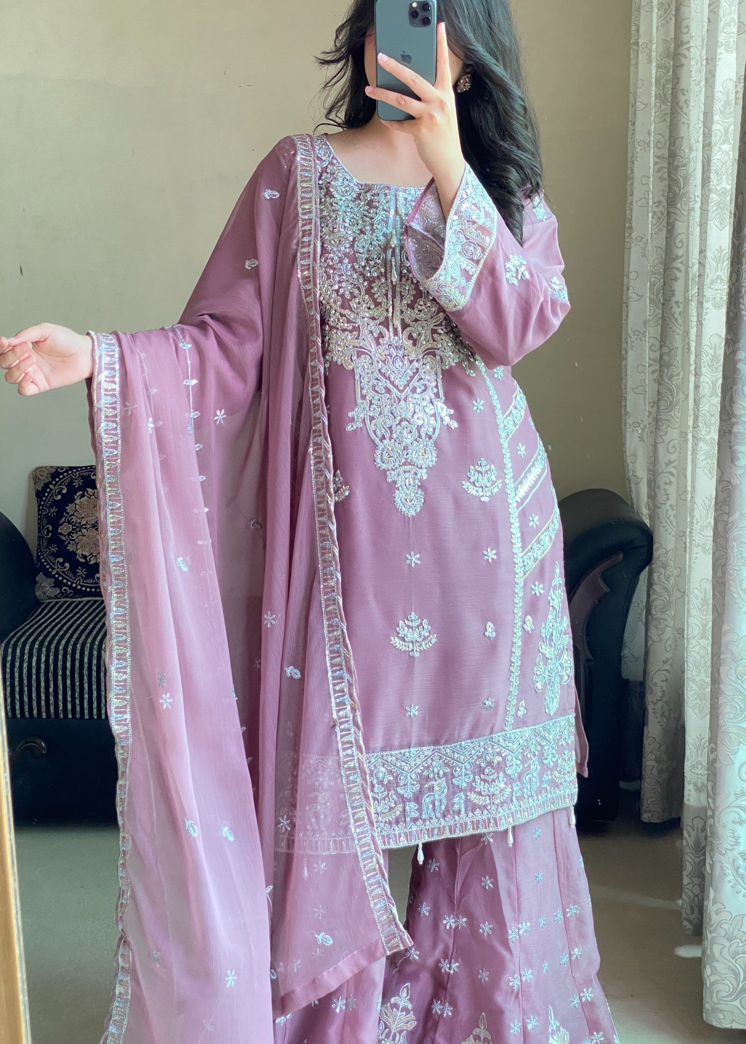 Four Season Boutique DIL NASHEEN MAUVE Women 3pcs