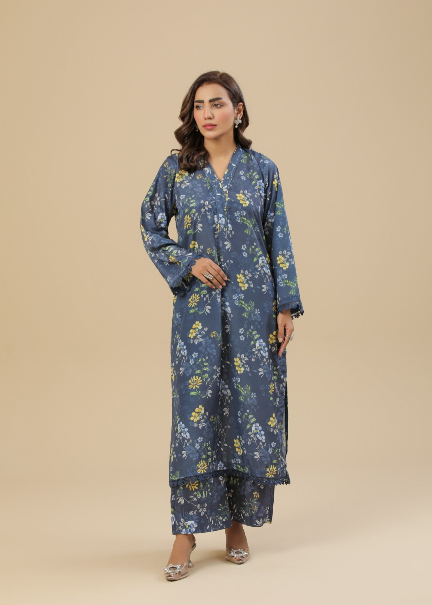 Zenyre Midnight Bloom Printed Set Women 2pcs