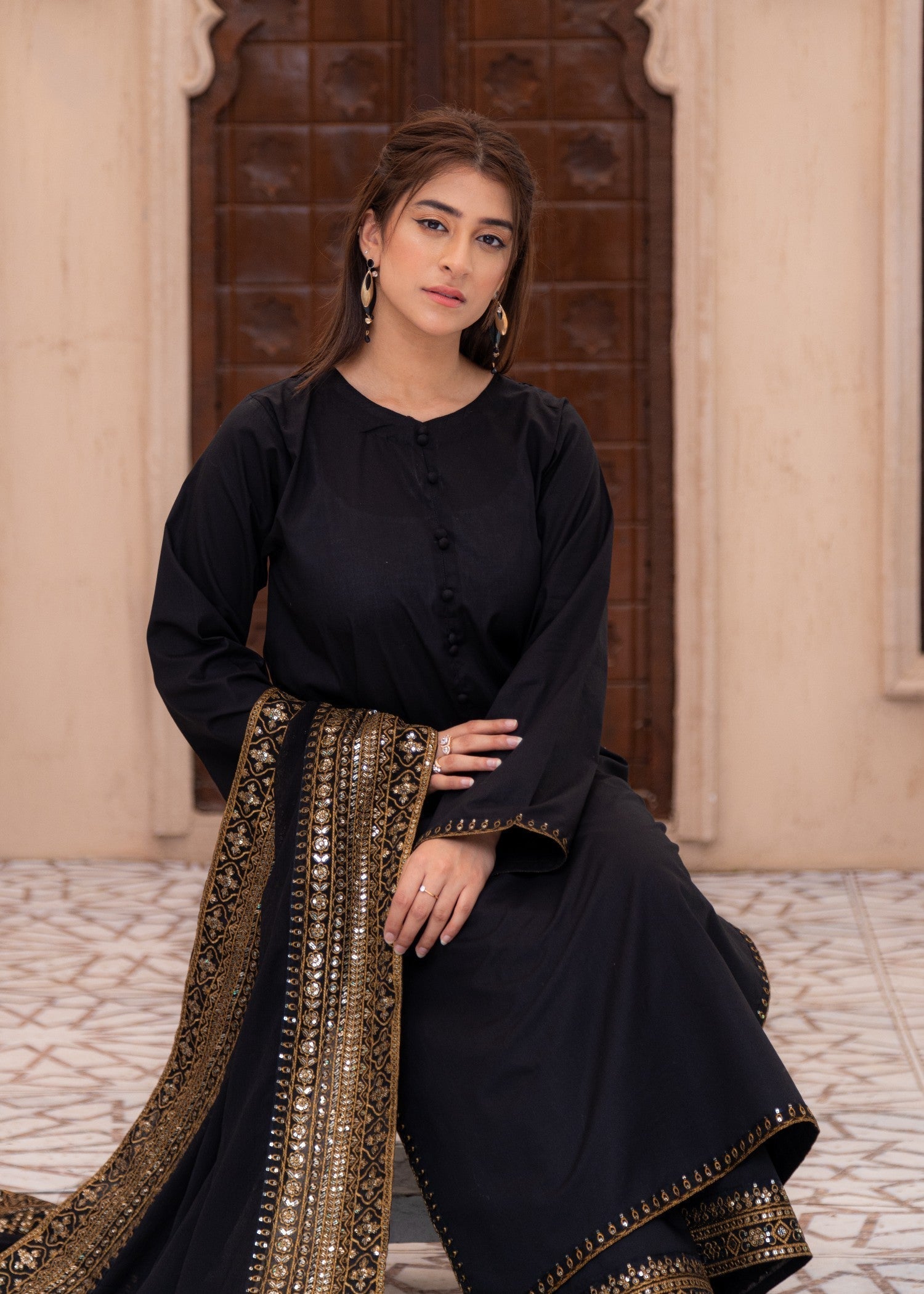 Maharani Official Black Mystique Women 3pcs