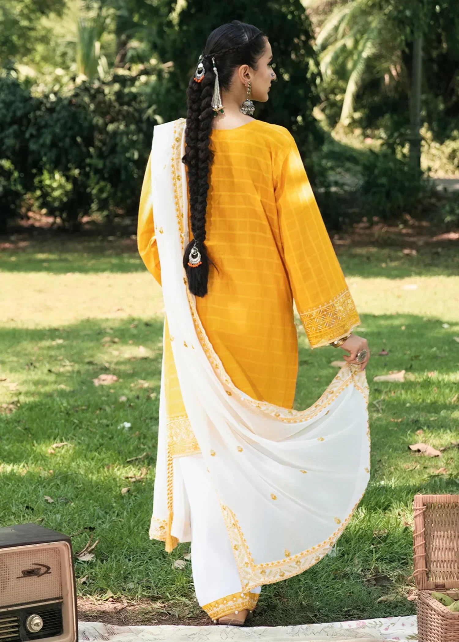 Hemstitch Saffron Petal Women 3pcs