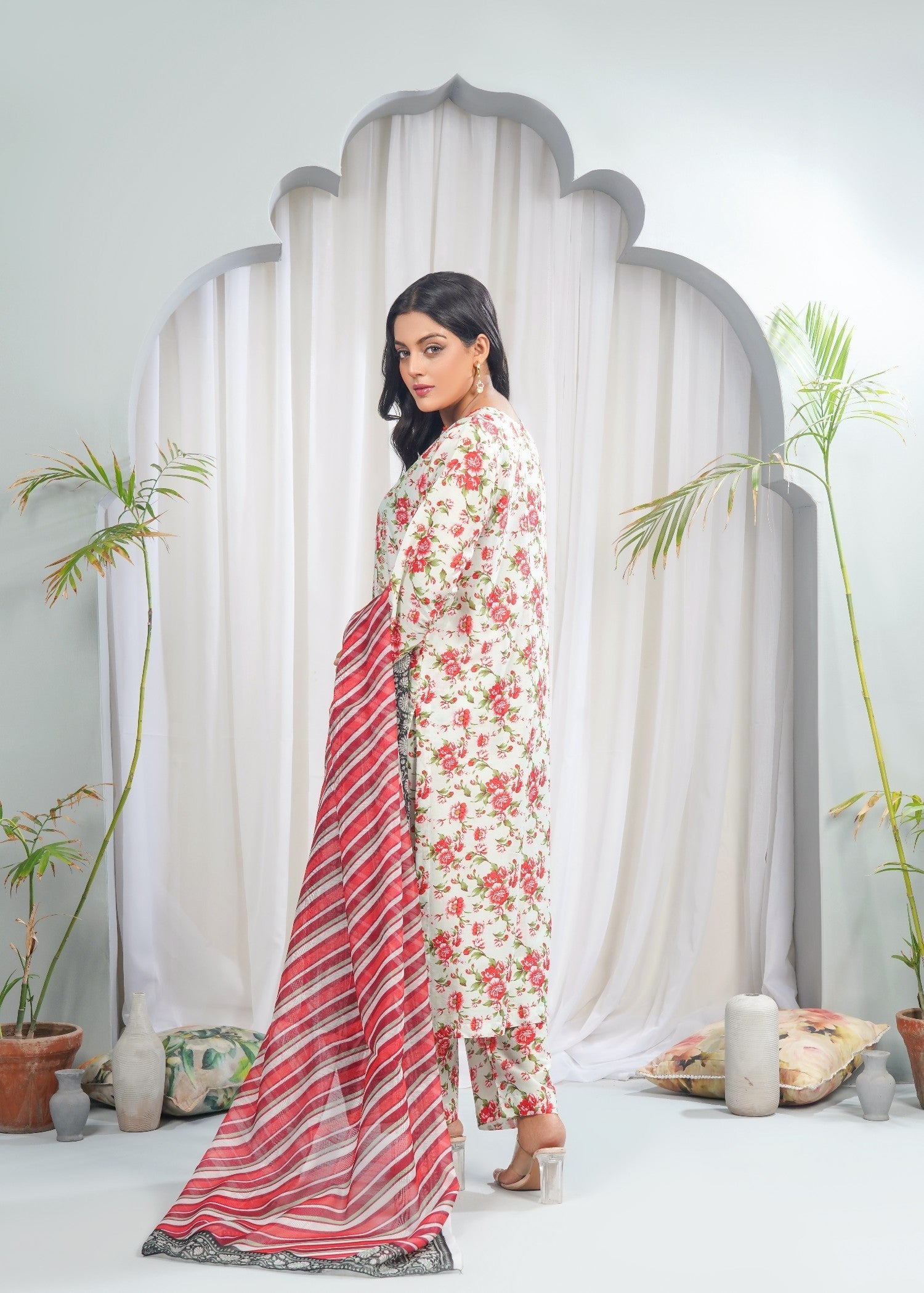 Dareechay Pistachio Green Print Suite FOP39 Women 3pcs