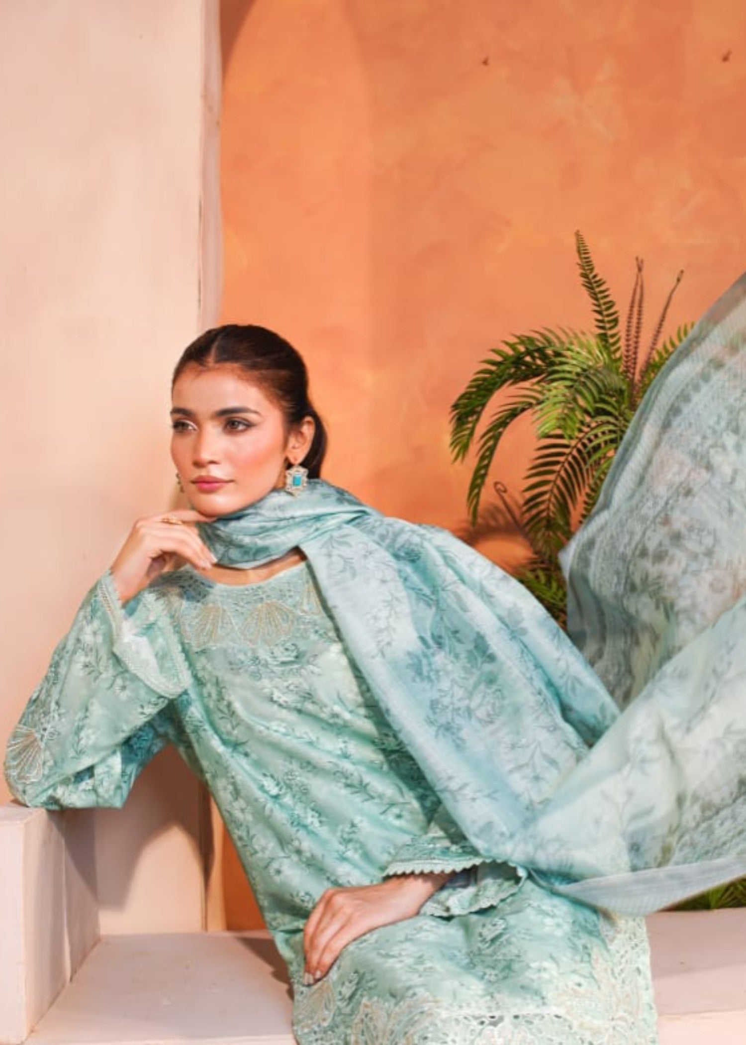 Shehroz Fashion AYEZA LAWN EMBROIDERY SUIT Women 3pcs