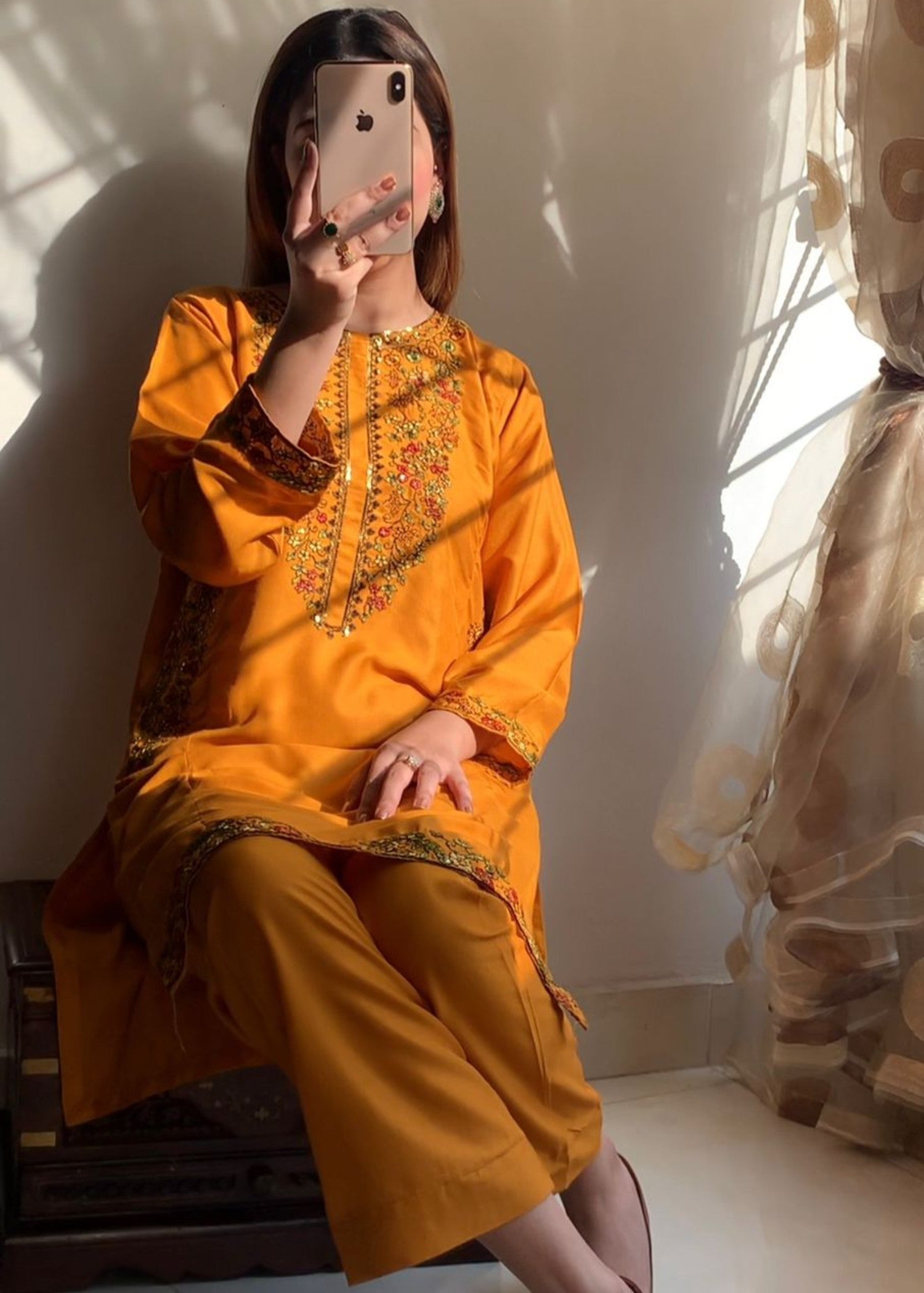 Tawakal Closet MUSTARD SEQUENCE Women 2pcs