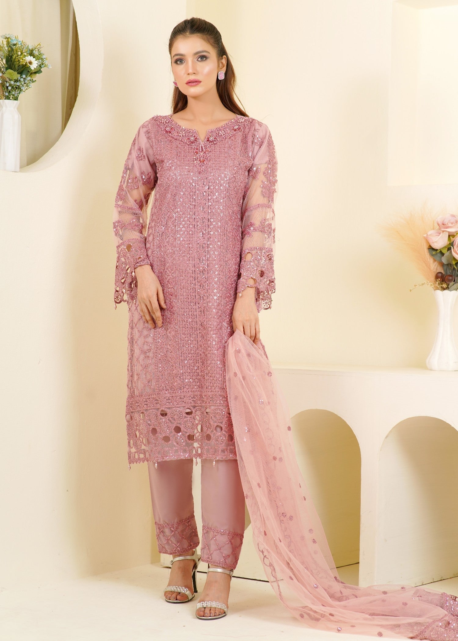 Rangoon Clothing Guluna Pastel Pink Women 3pcs