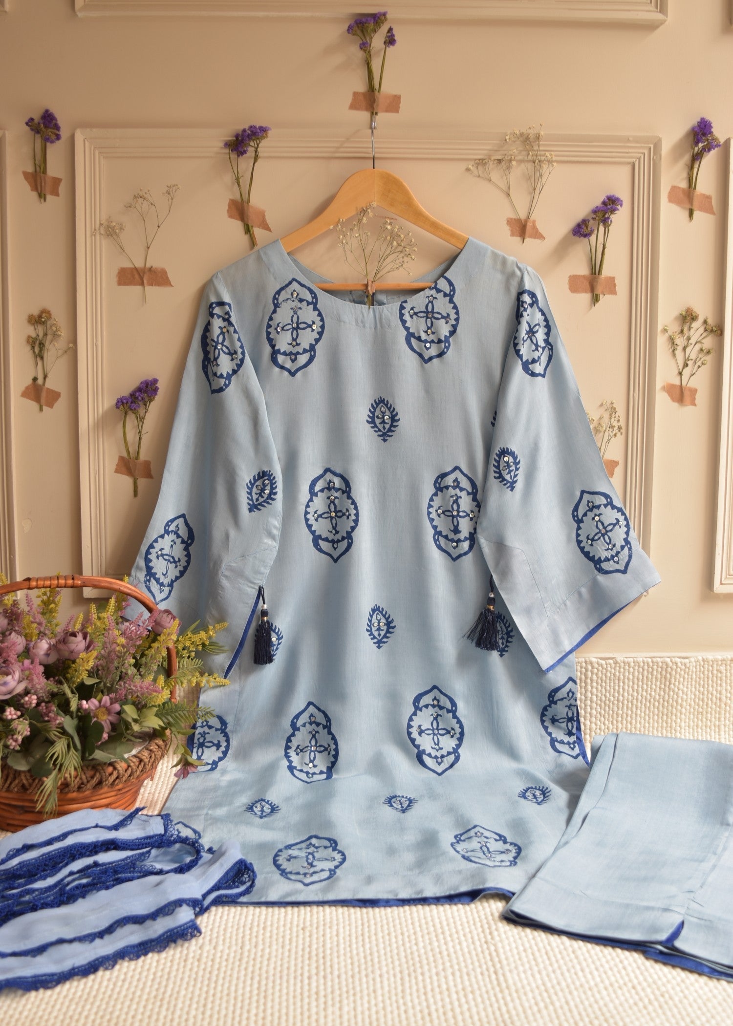 Baposh powder Blue Women 3pcs