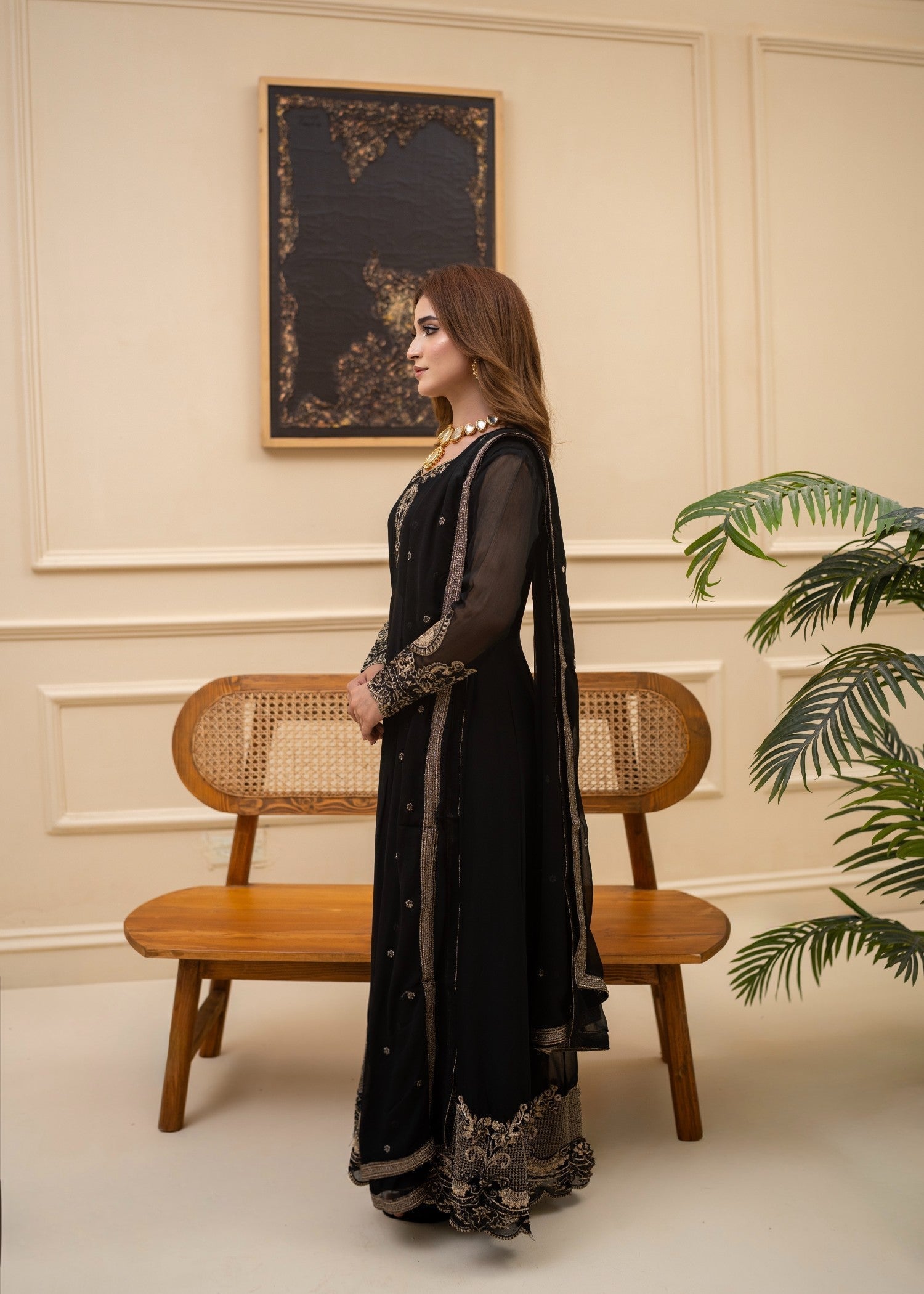 Alyssa BLACK MAXI ALL304 Women 3pcs