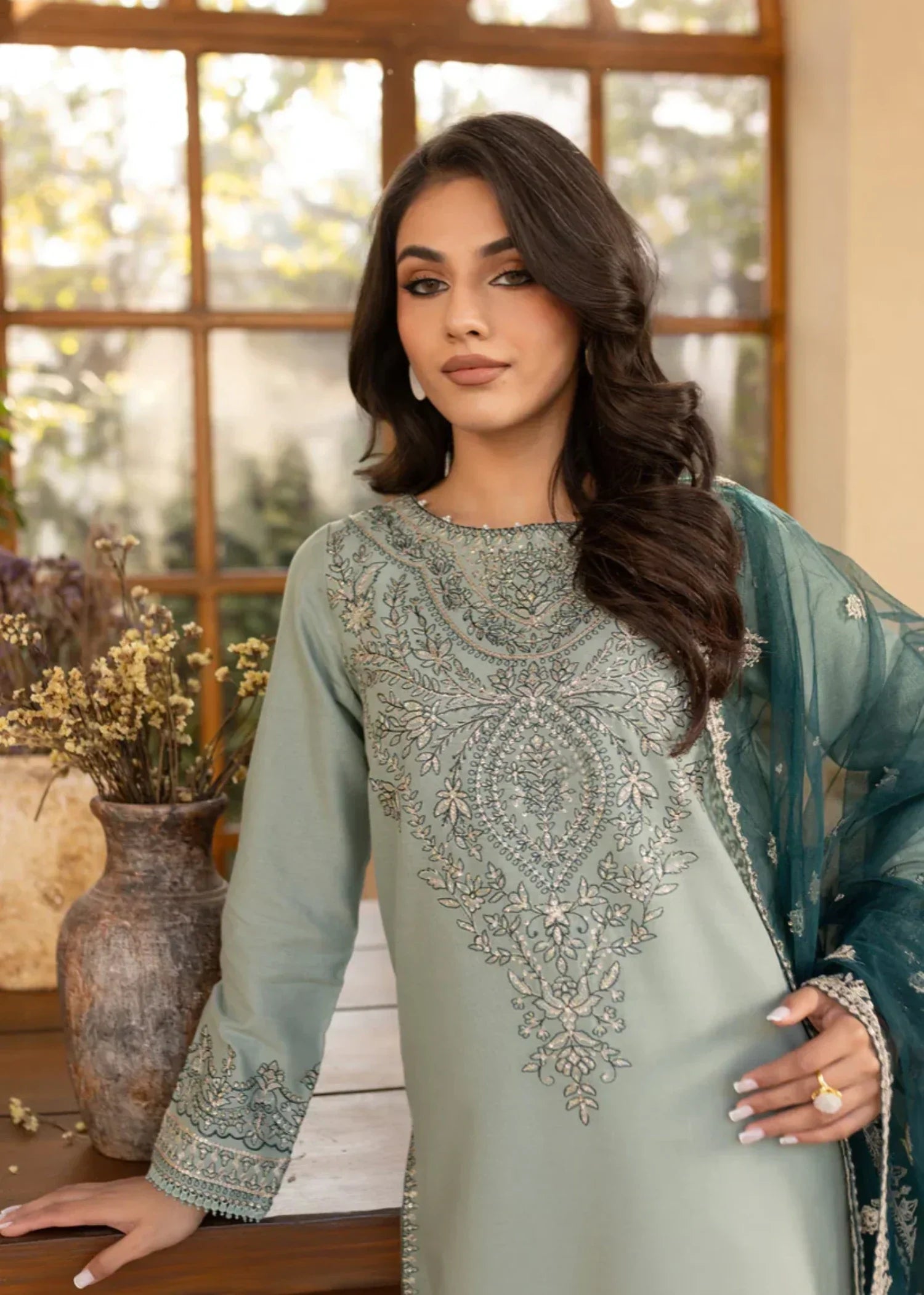 Stylish Collection SEA SAND EMBROIDERED Women 3pcs