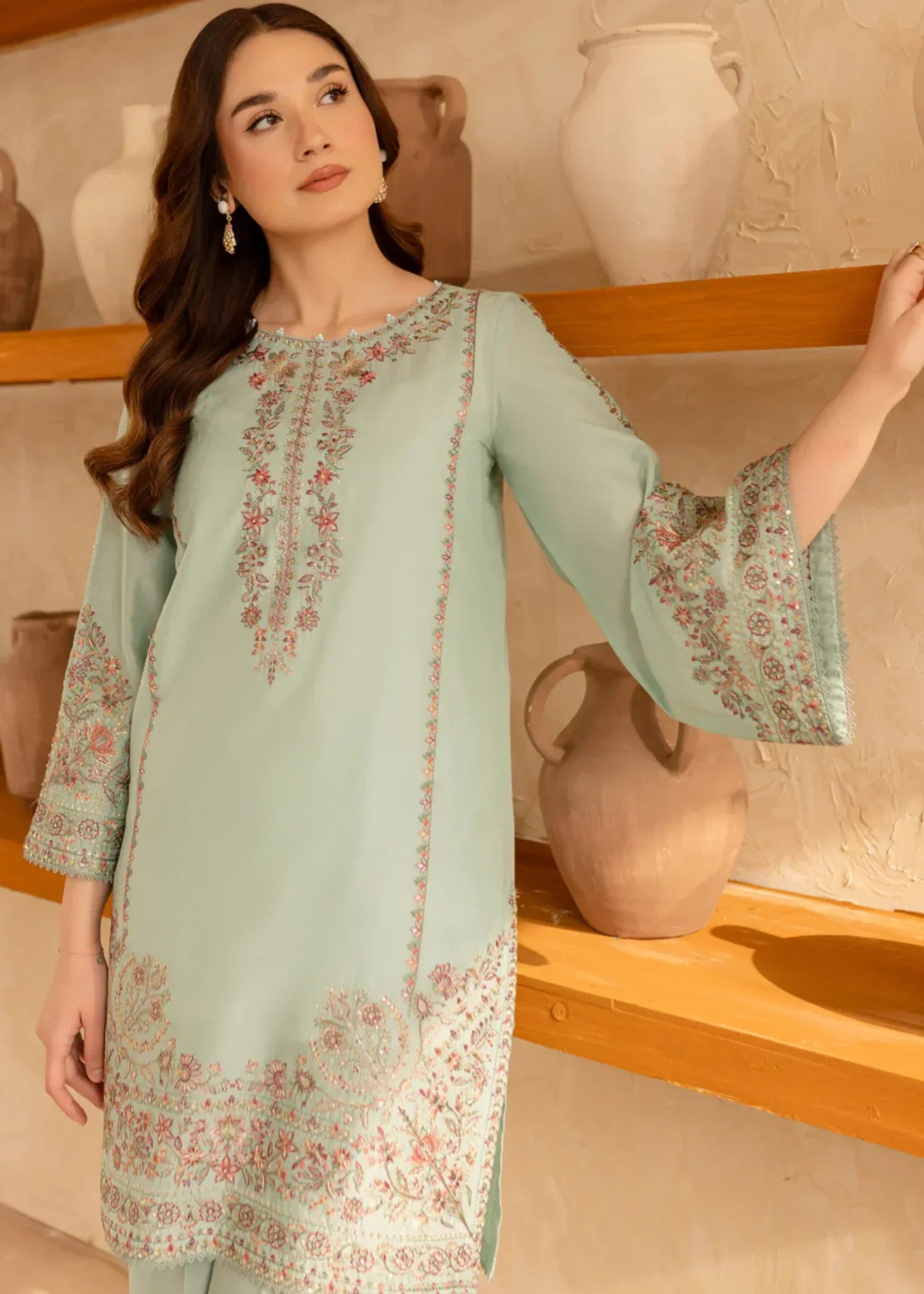 Ramal Novoh embroidered dress Women 2pcs