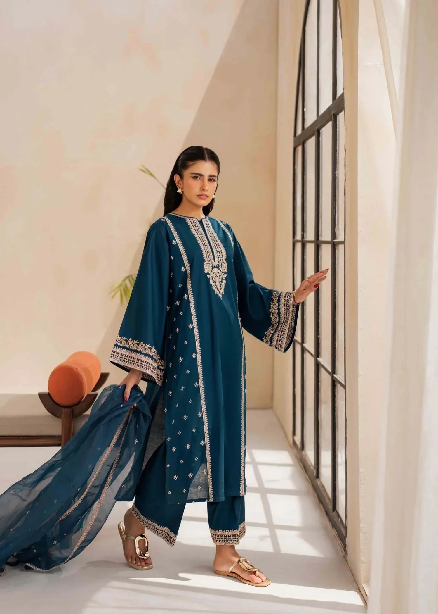 Ayesha Asif TEAL SERENITY SUIT Women 3pcs